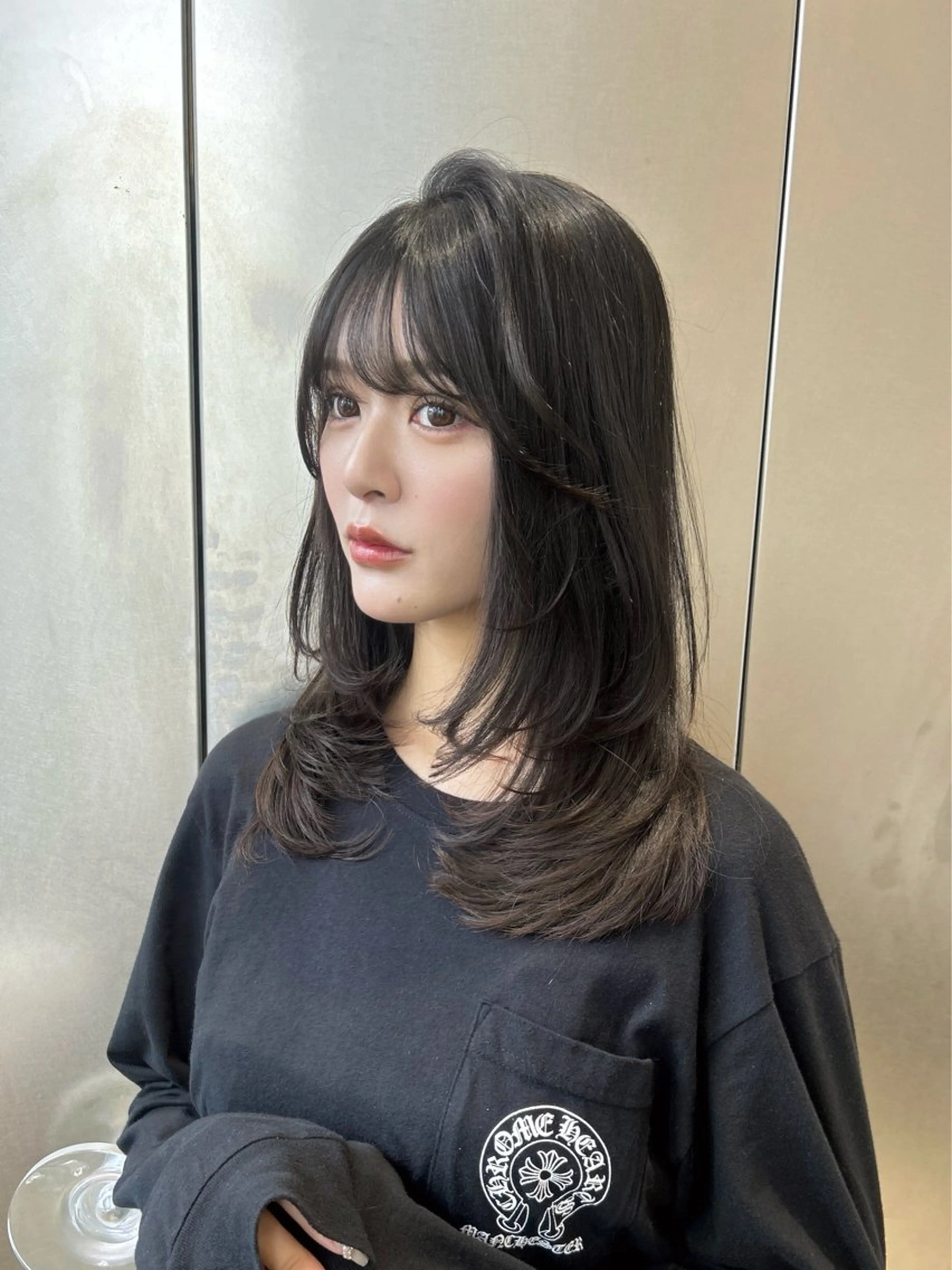 ロング カラー レイヤーカット 🩷韓国ヘア/ヨシン モリ🩷Maikaのヘアスタイル