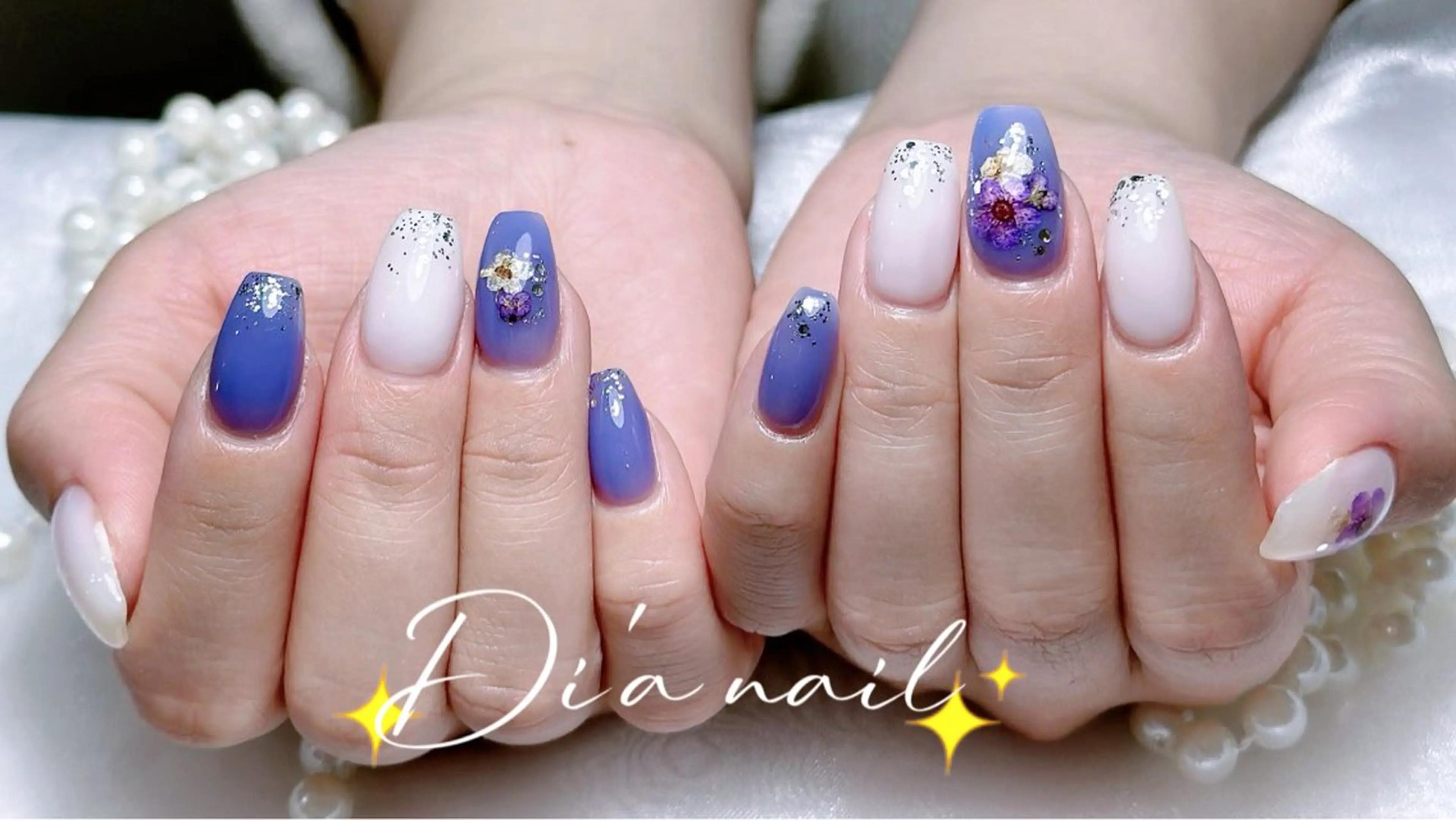 ネイル ジェルネイル グラデーション マグネットネイル ニュアンスネイル パラジェル Di'a nail ネイルサロンのネイルデザイン