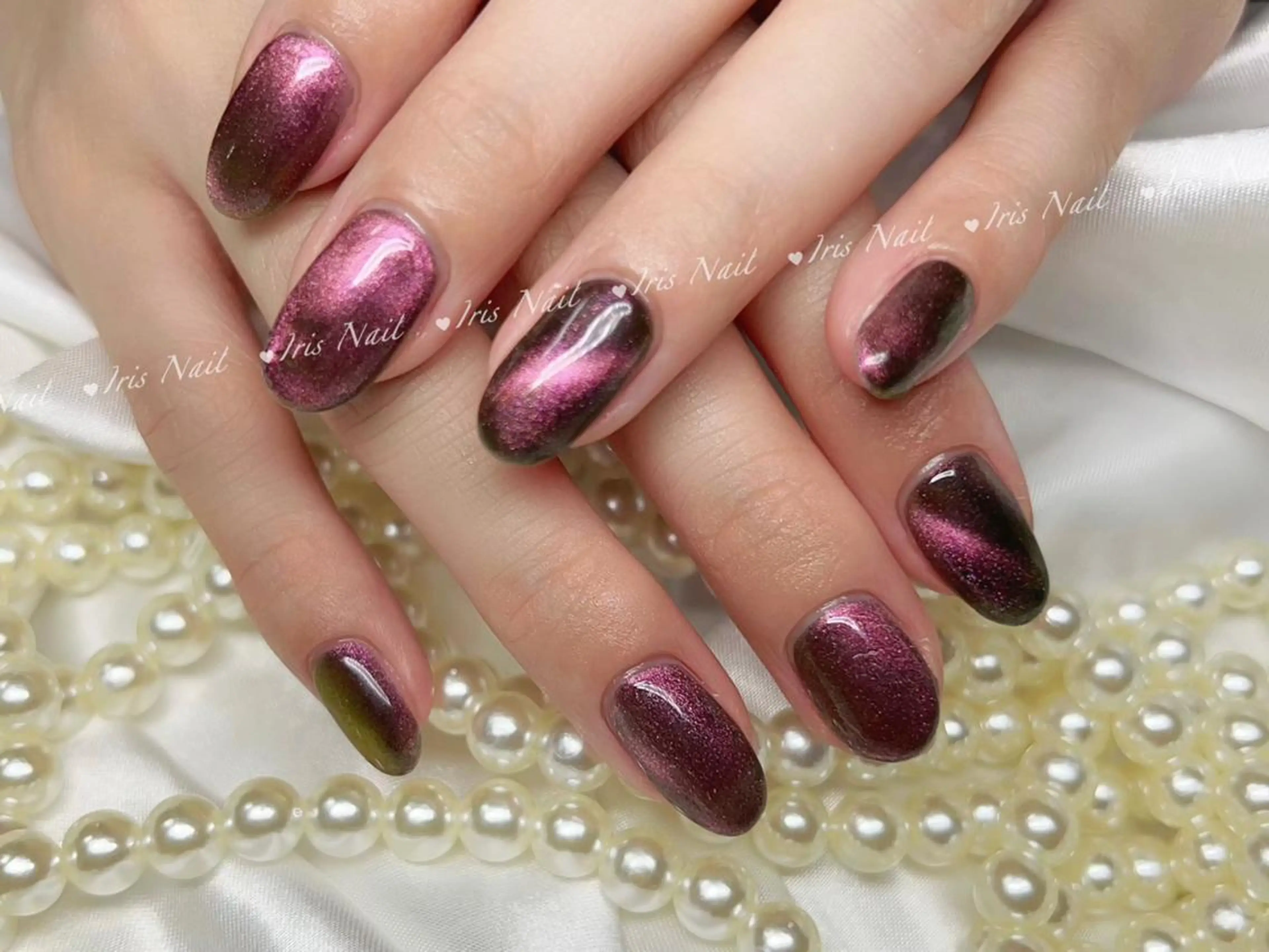 ネイル ピンク ハンドネイル ハンドケア 🍒IRIS Nail🌸のネイルデザイン