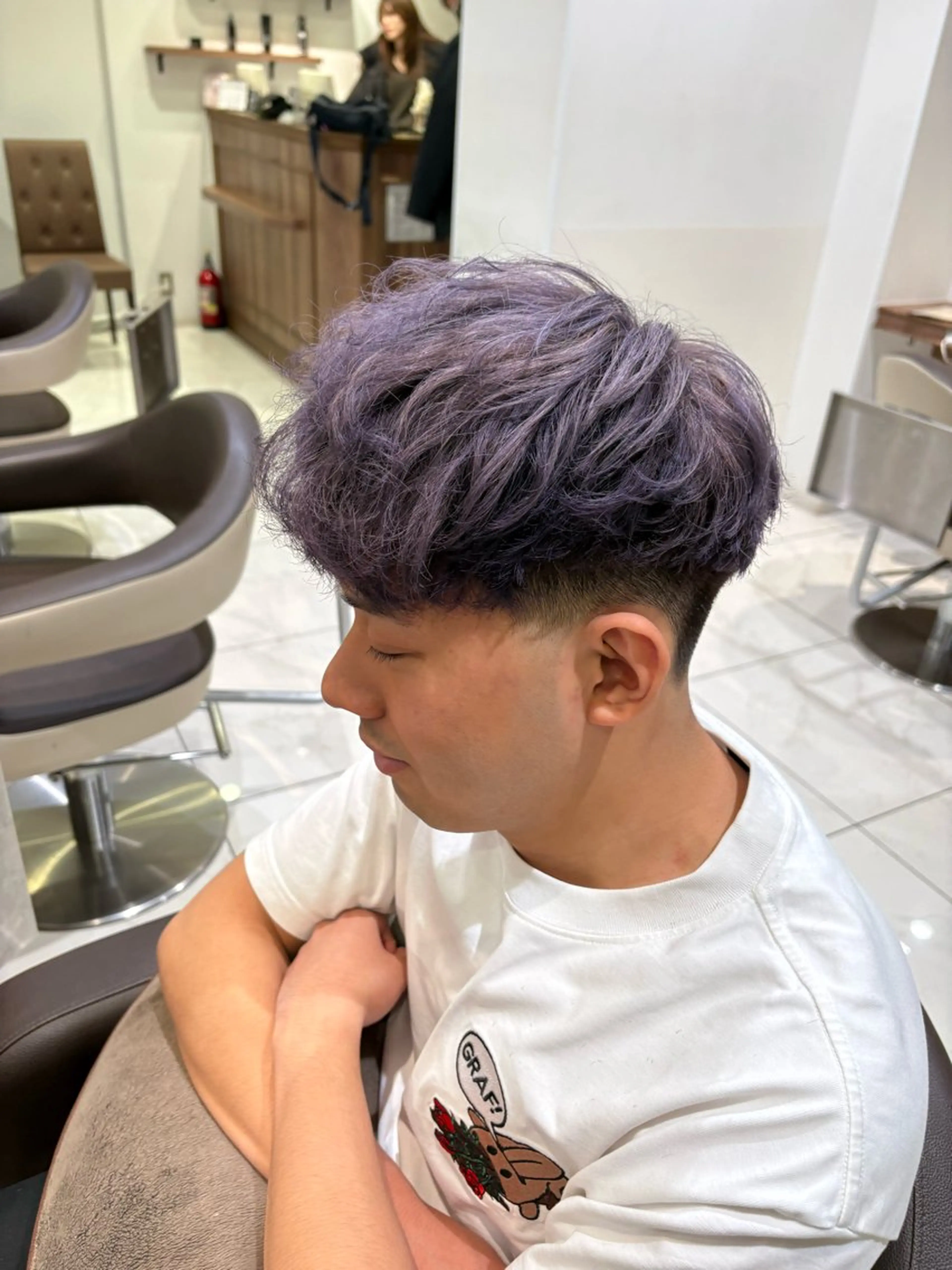 カラー パーマ メンズ 🫧髪質改善カラー ハセベ🫧のヘアスタイル