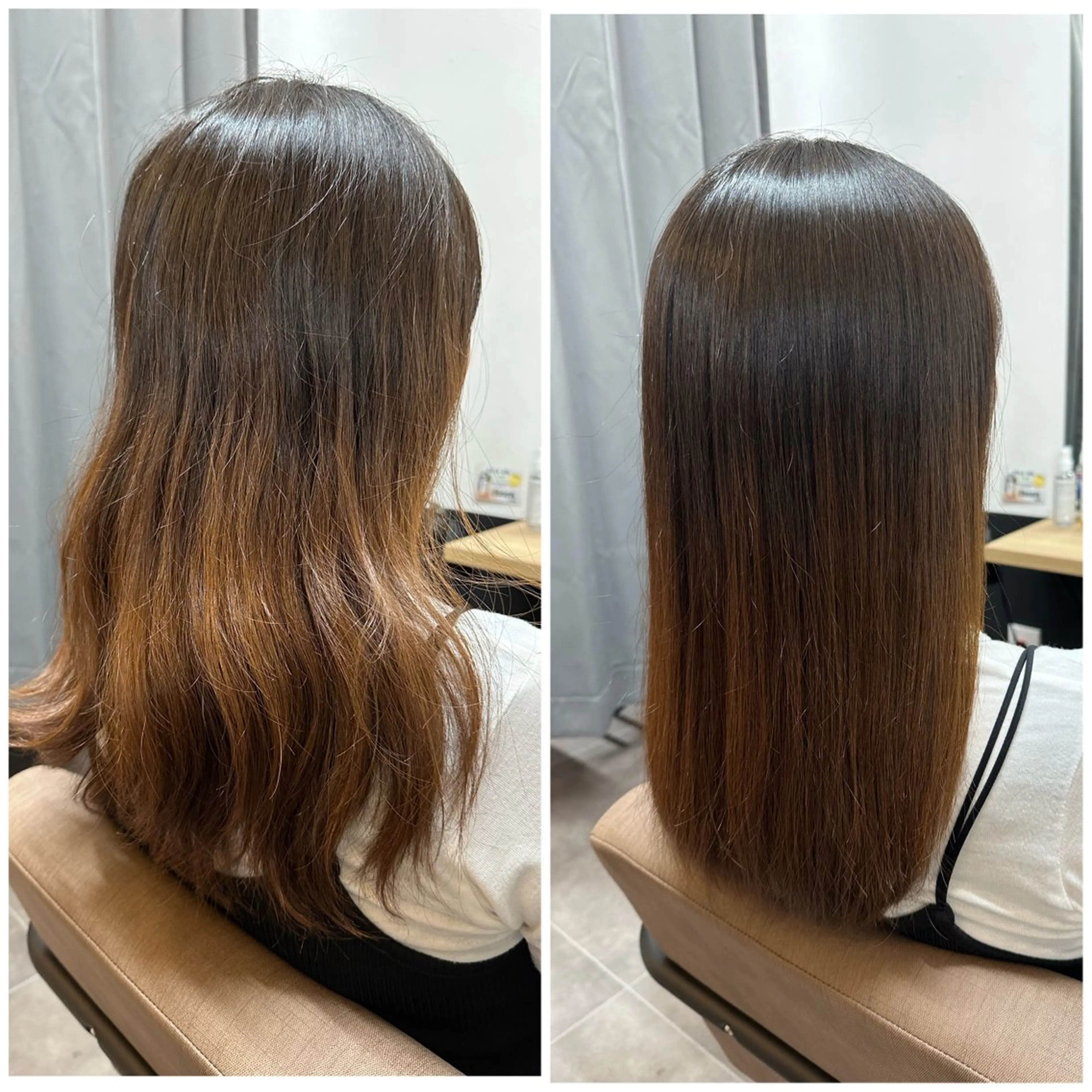 セミロング 縮毛矯正 TELAHAIR成田 マネージャー吉野美羽のヘアスタイル