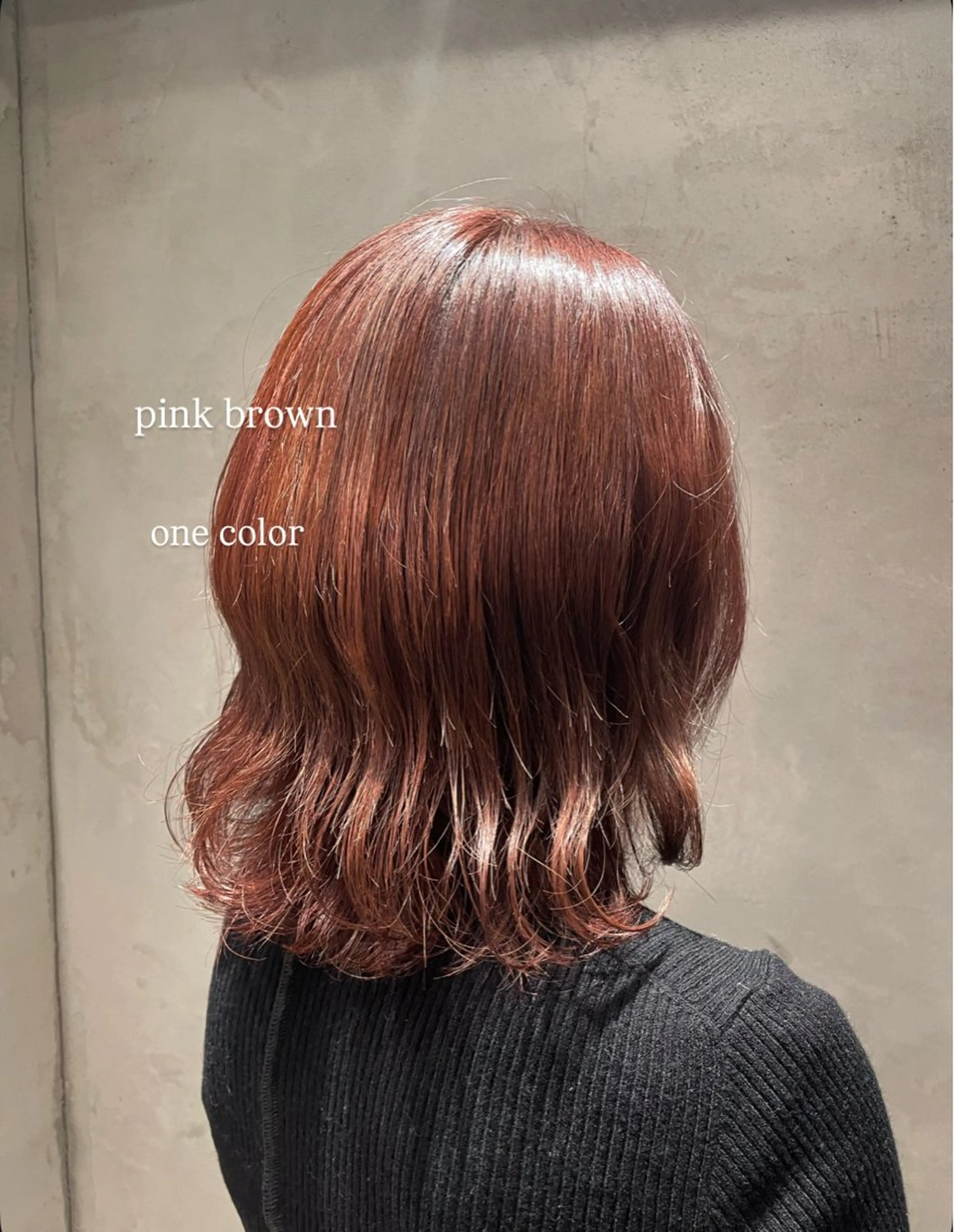 セミロング カラー ピンクカラー ヘアカラー トリートメント Luna ☾ ໋のヘアスタイル