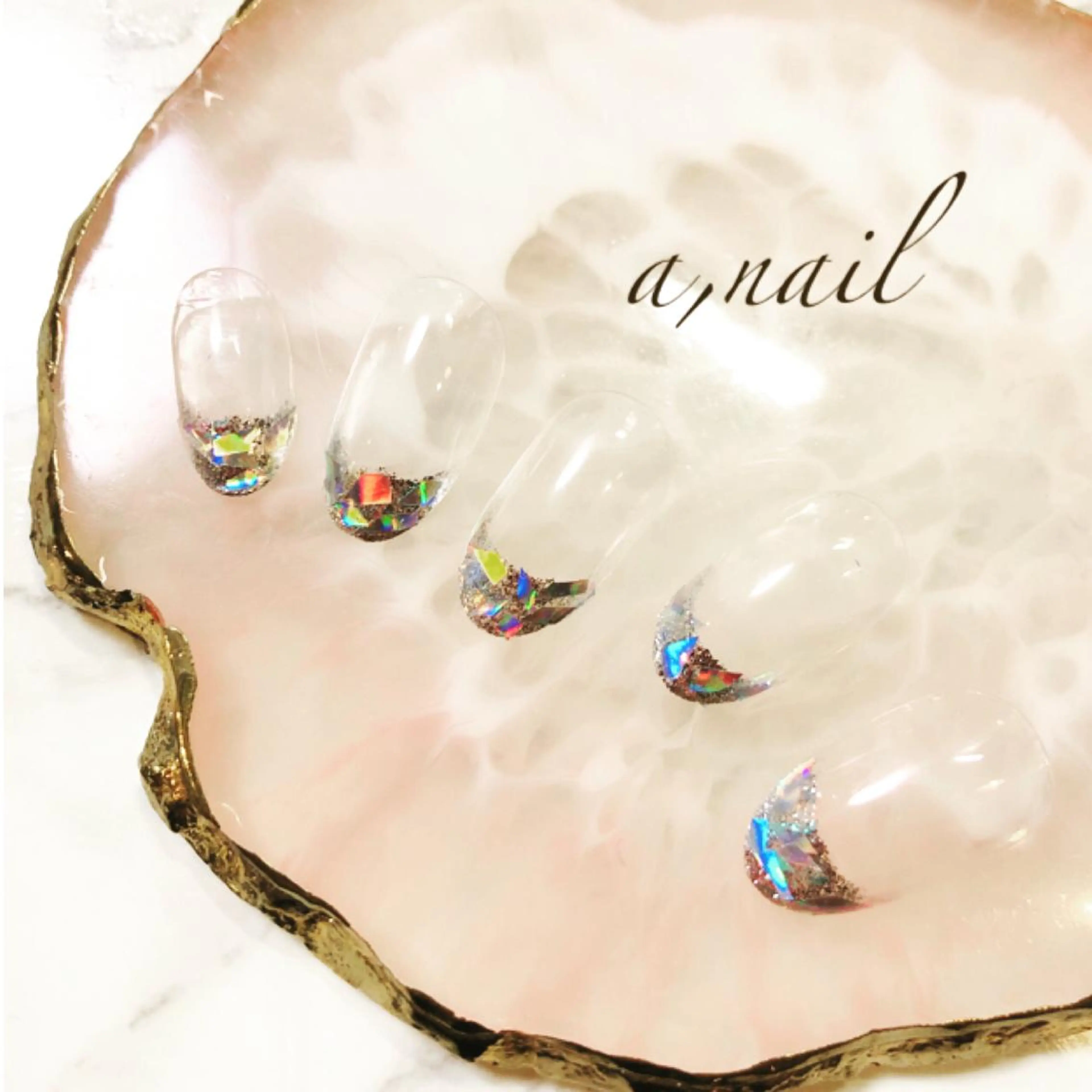 ネイル フットネイル フレンチネイル ジェルネイル ガラスフレンチ グラデーション ハンドネイル ネイルサロン エーネイルのネイルデザイン