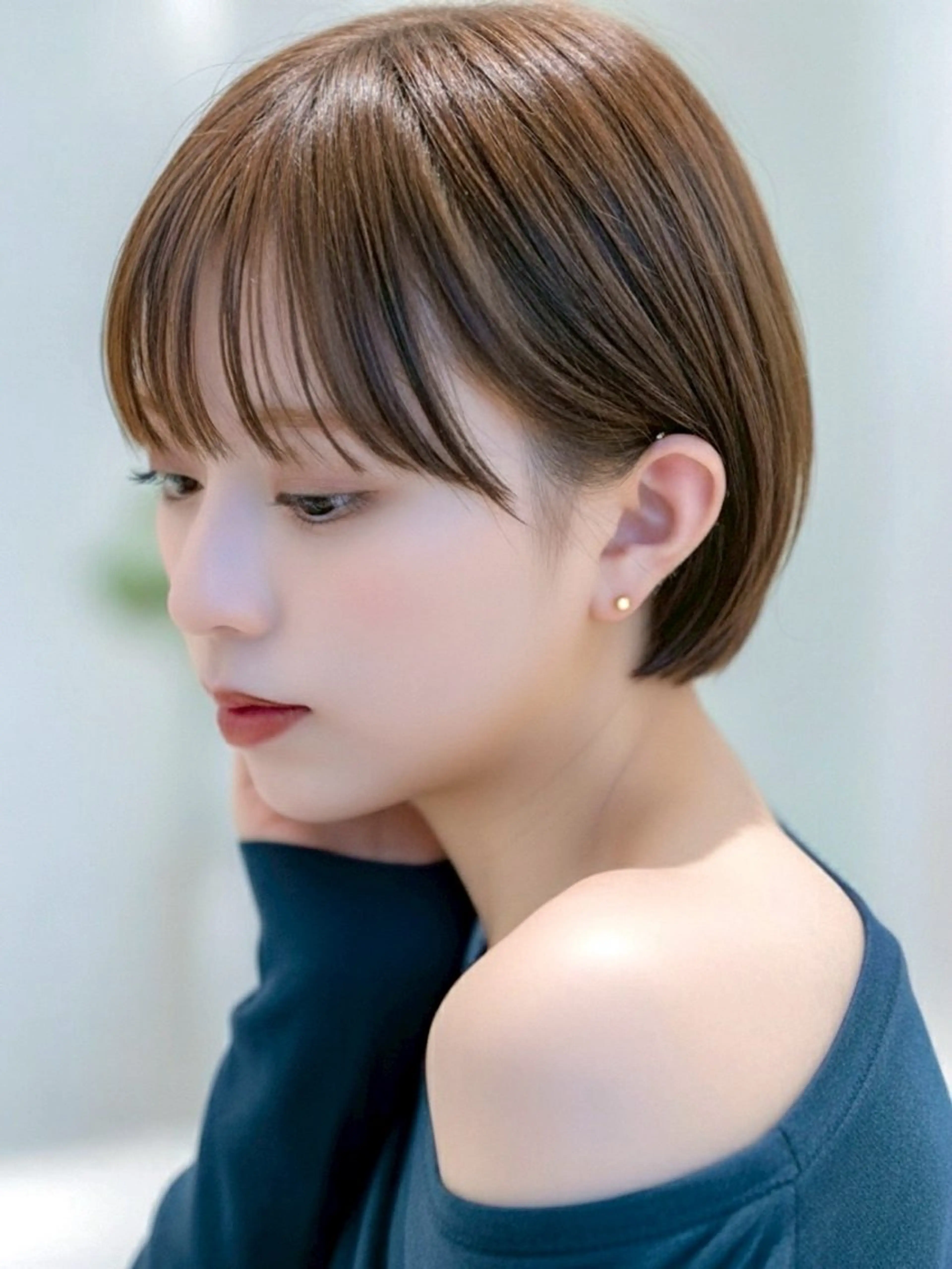 ショート 似合わせボブ✖️ 韓国レイヤー✨小関のヘアスタイル