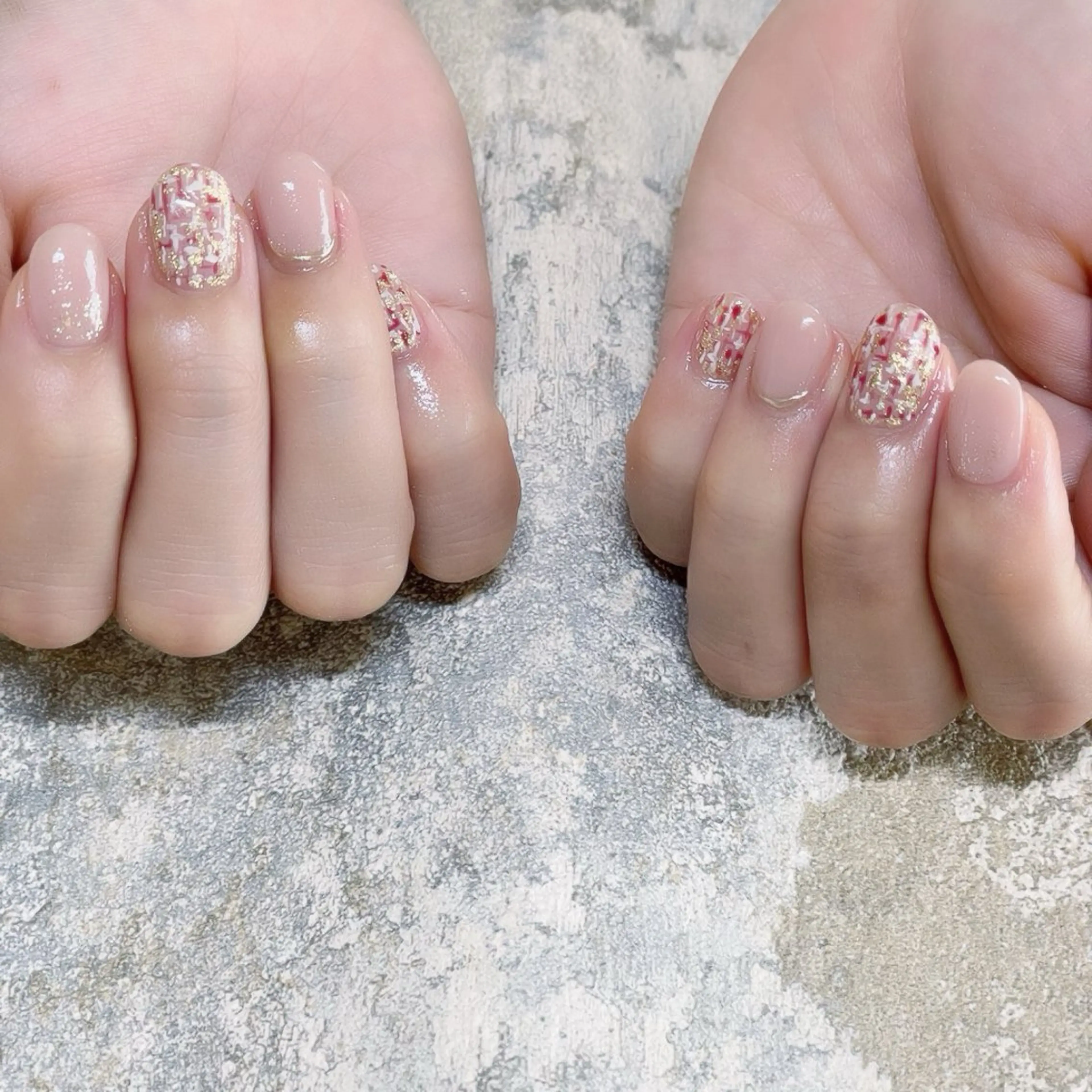 ネイル ツイードネイル ricco risaiaのネイルデザイン