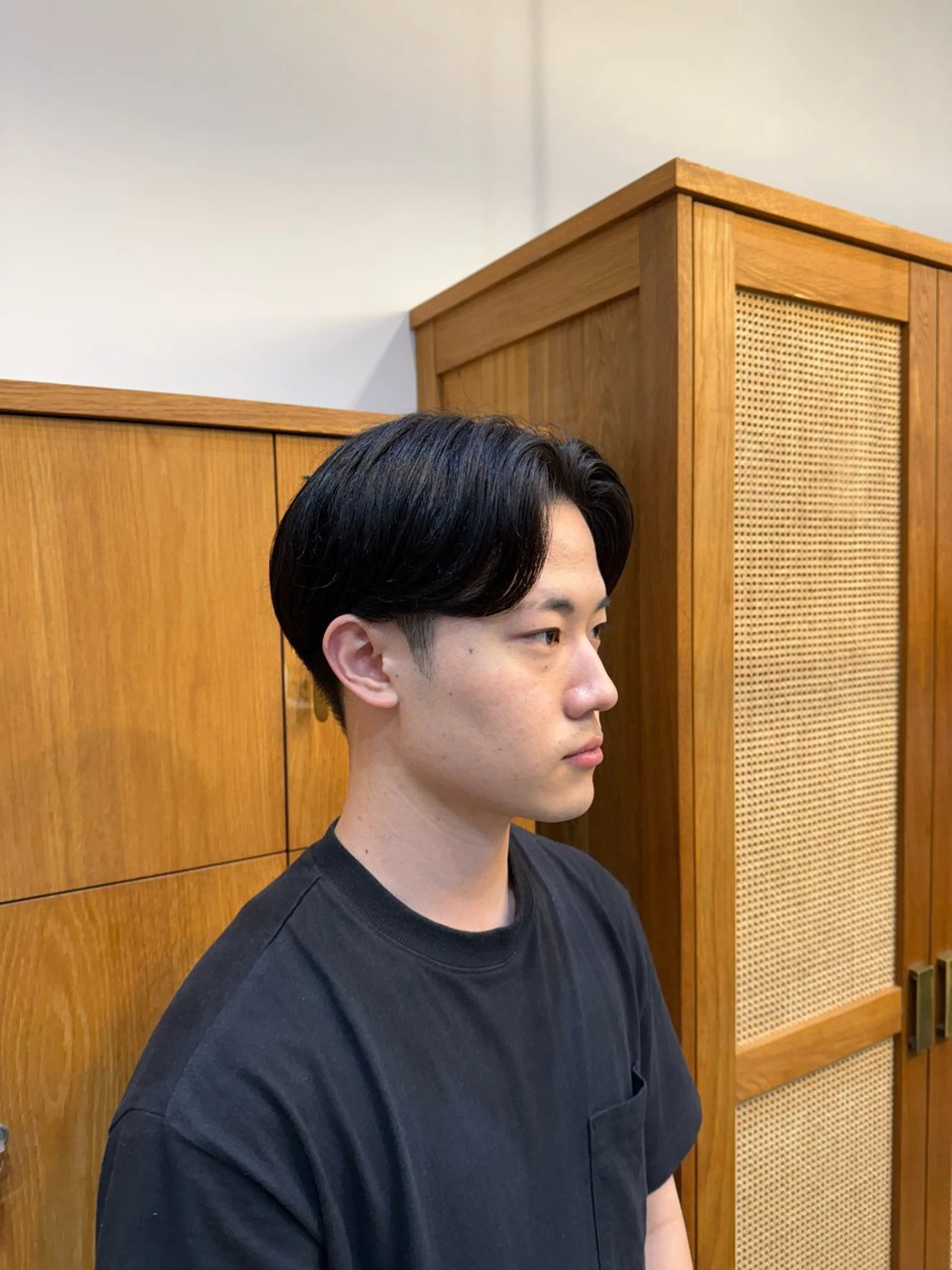 メンズ センターパート 明津 桜空のヘアスタイル