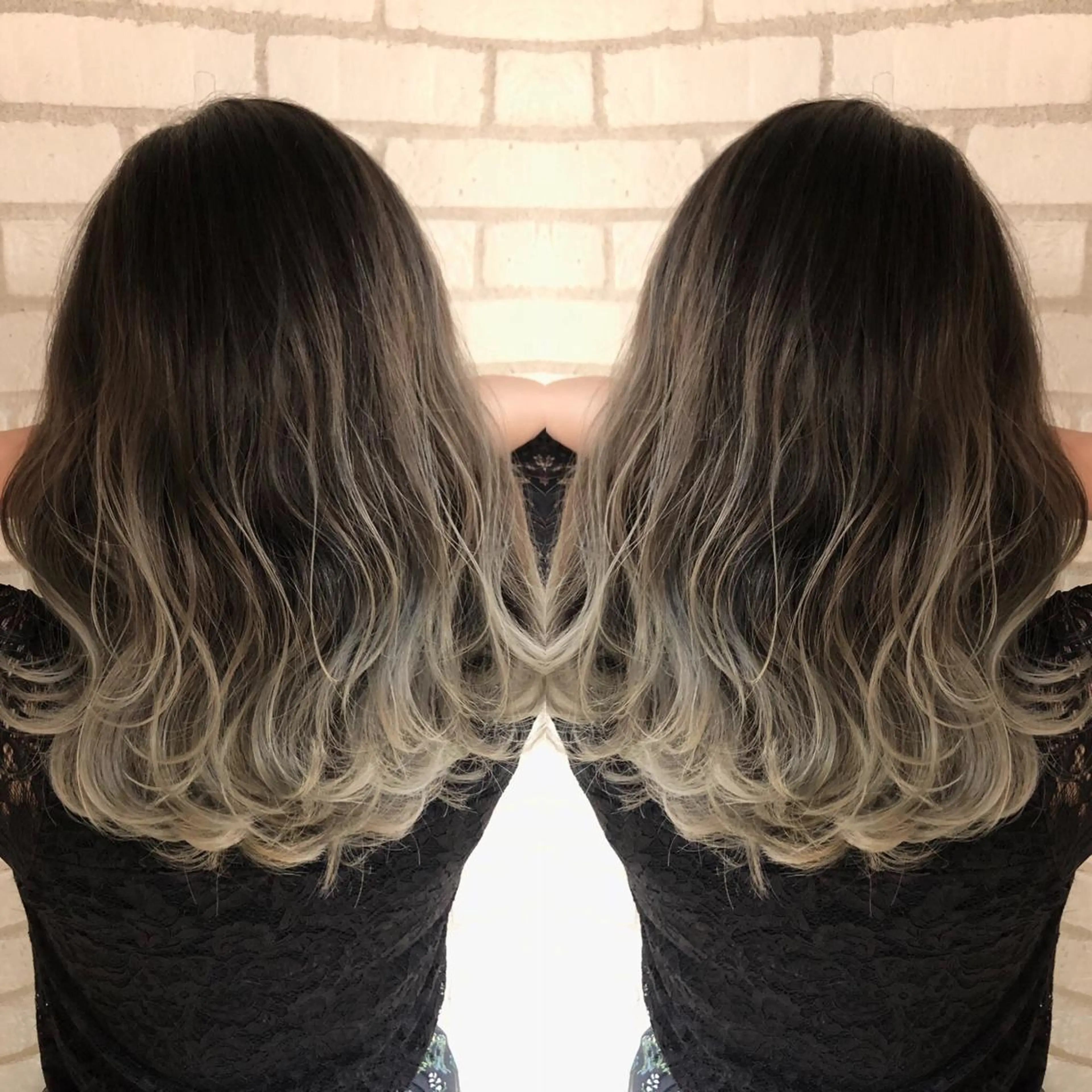 ミディアム カラー 小島 侑衣のヘアスタイル