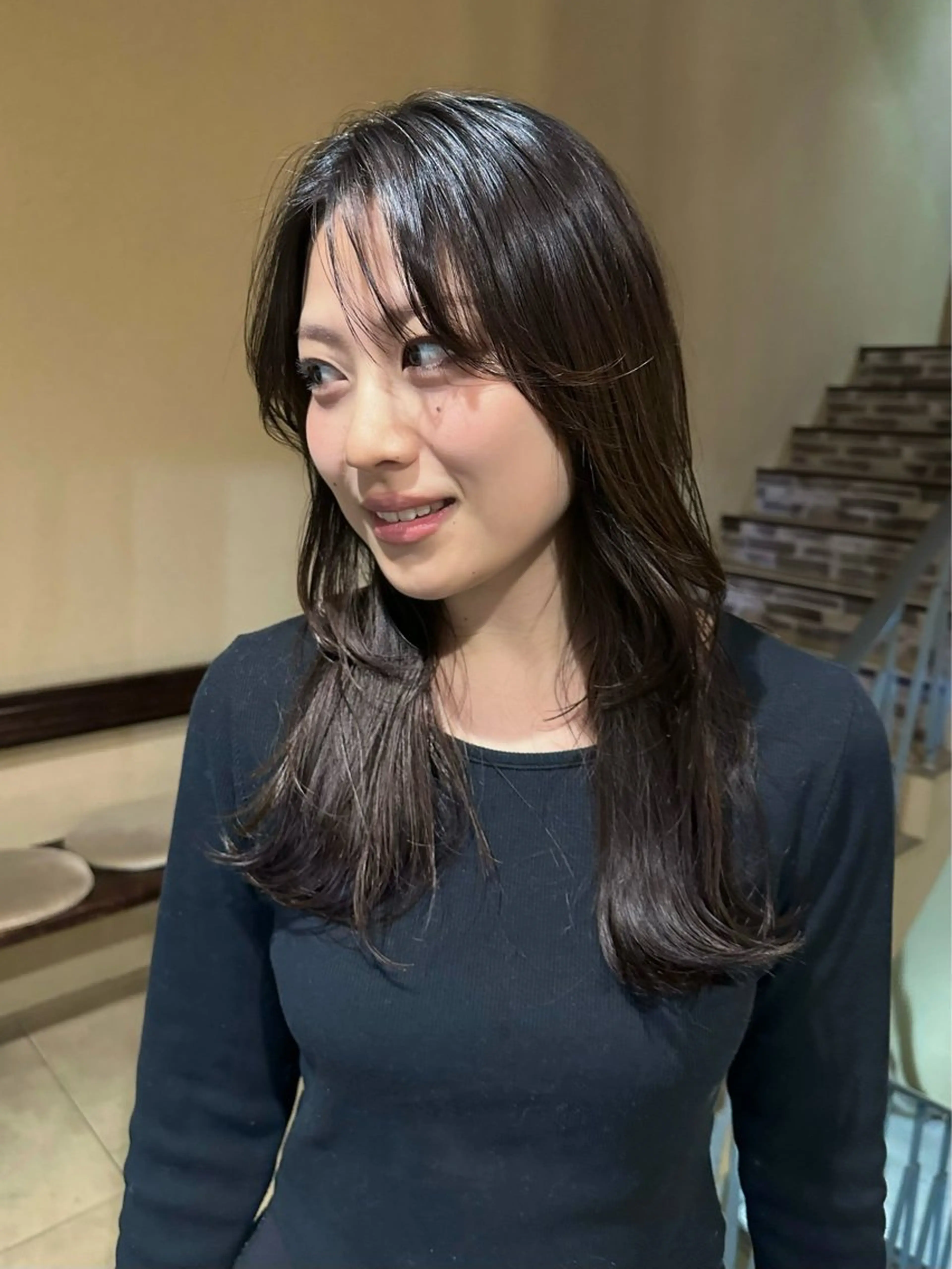 セミロング カラー レイヤーカット カット ヘアカラー トリートメント 四日市/レイヤー /似合わせカットのヘアスタイル