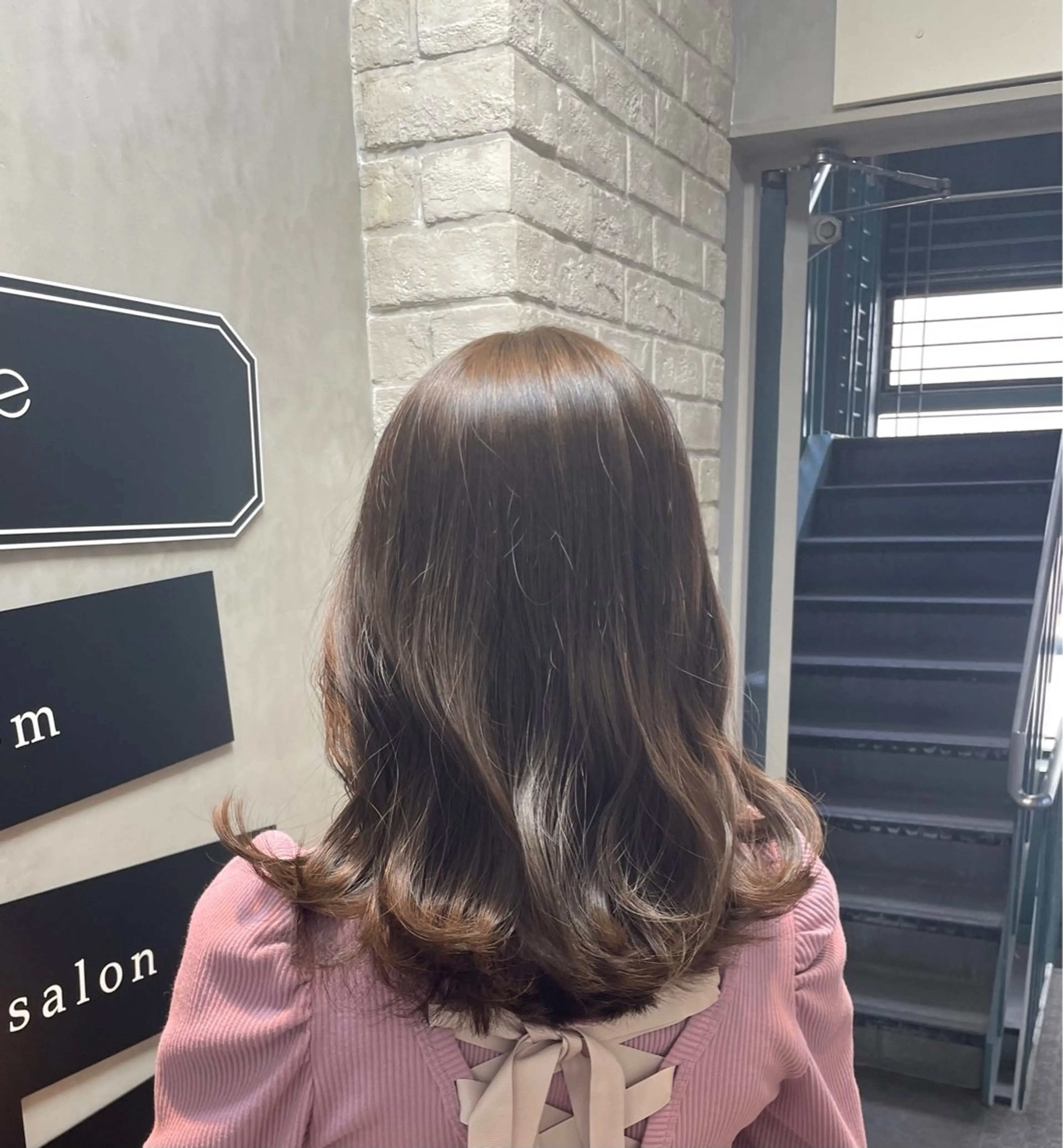 ミディアム カラー カット パーマ 縮毛矯正×髪質改善 カラー×クロスパーマのヘアスタイル