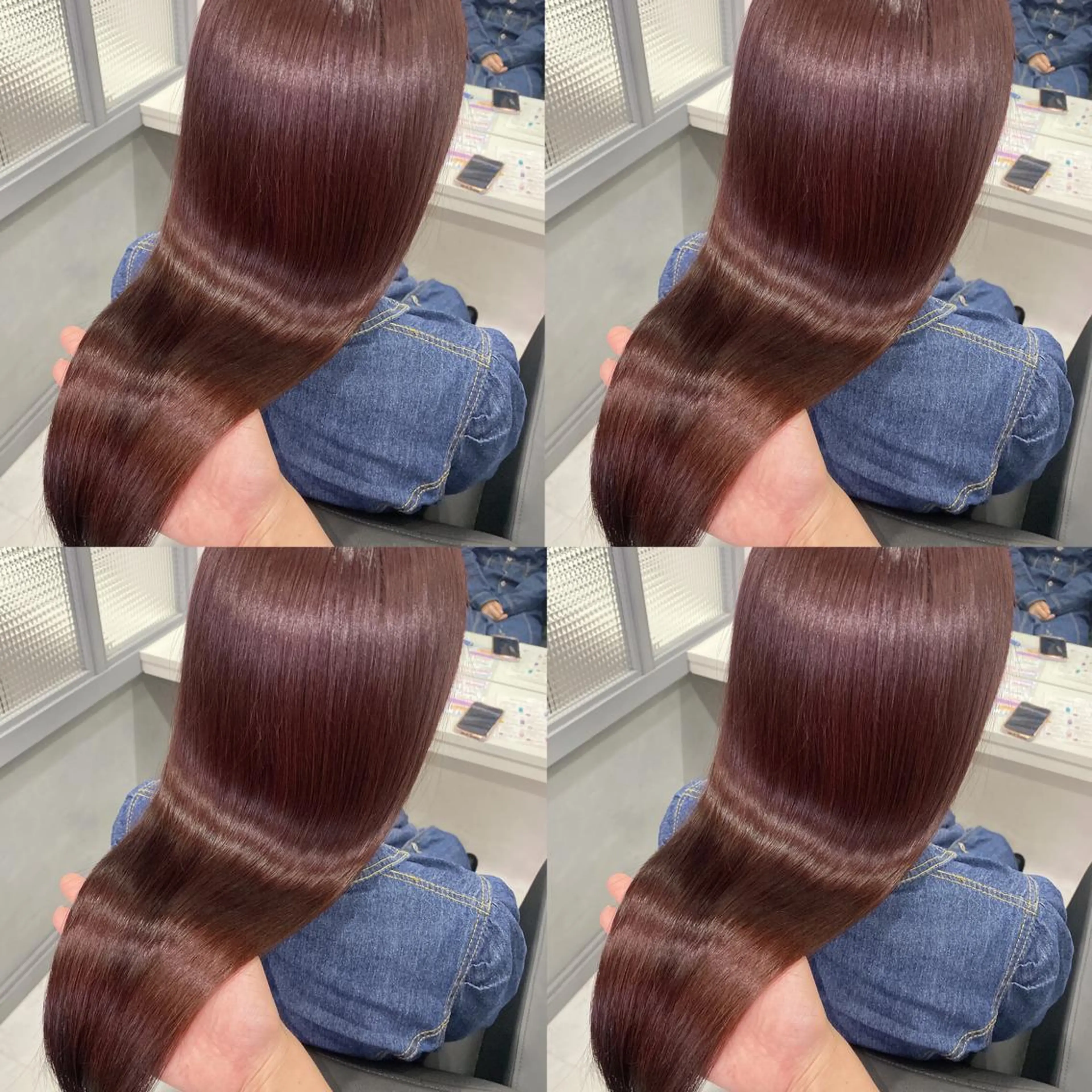 ロング カラー カット ヘアカラー トリートメント 髪質改善×矯正🫧 韓国ヘアasamiのヘアスタイル