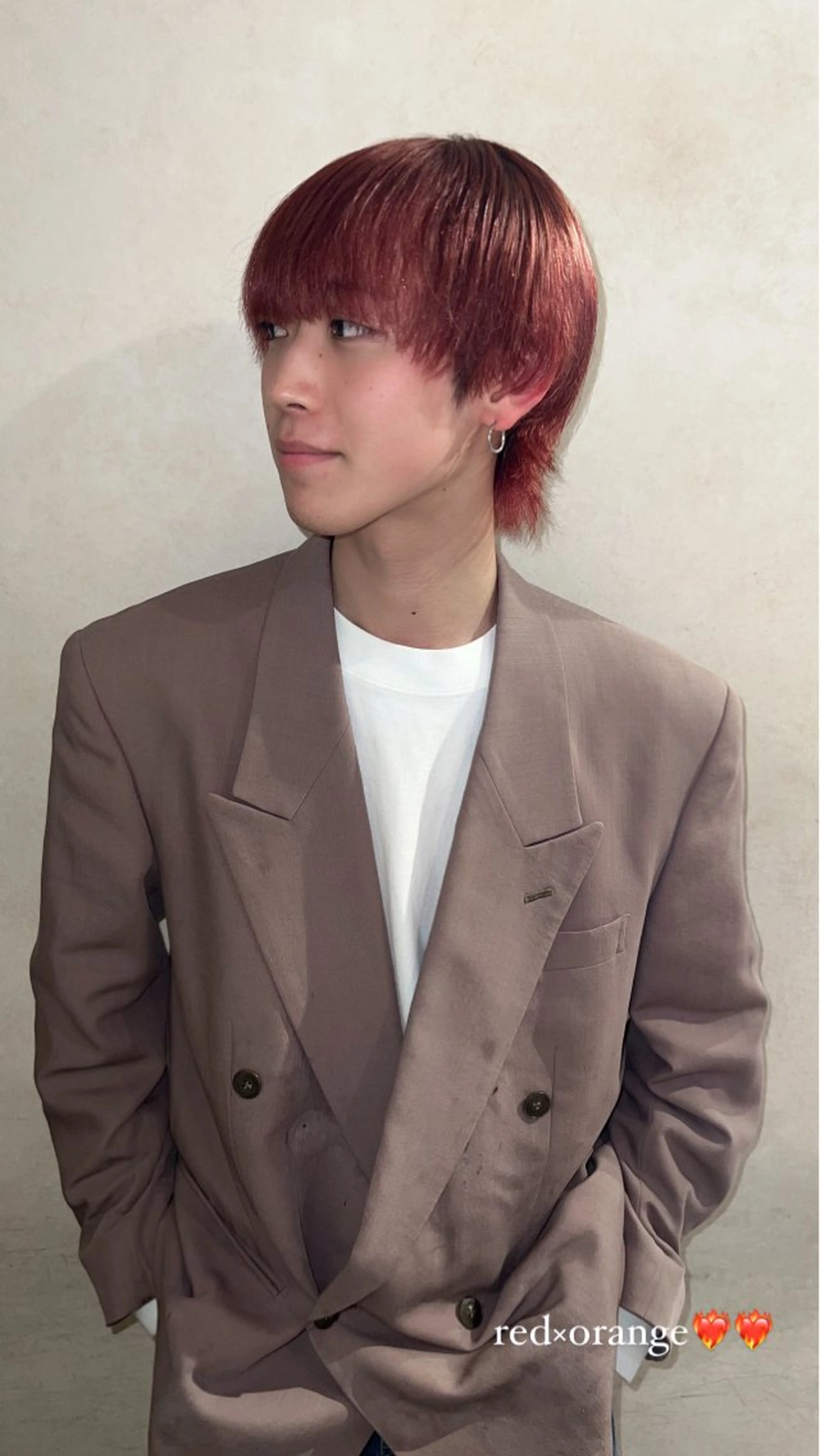 カラー メンズ ハイトーン/ピンク カラー/めい🎀のヘアスタイル