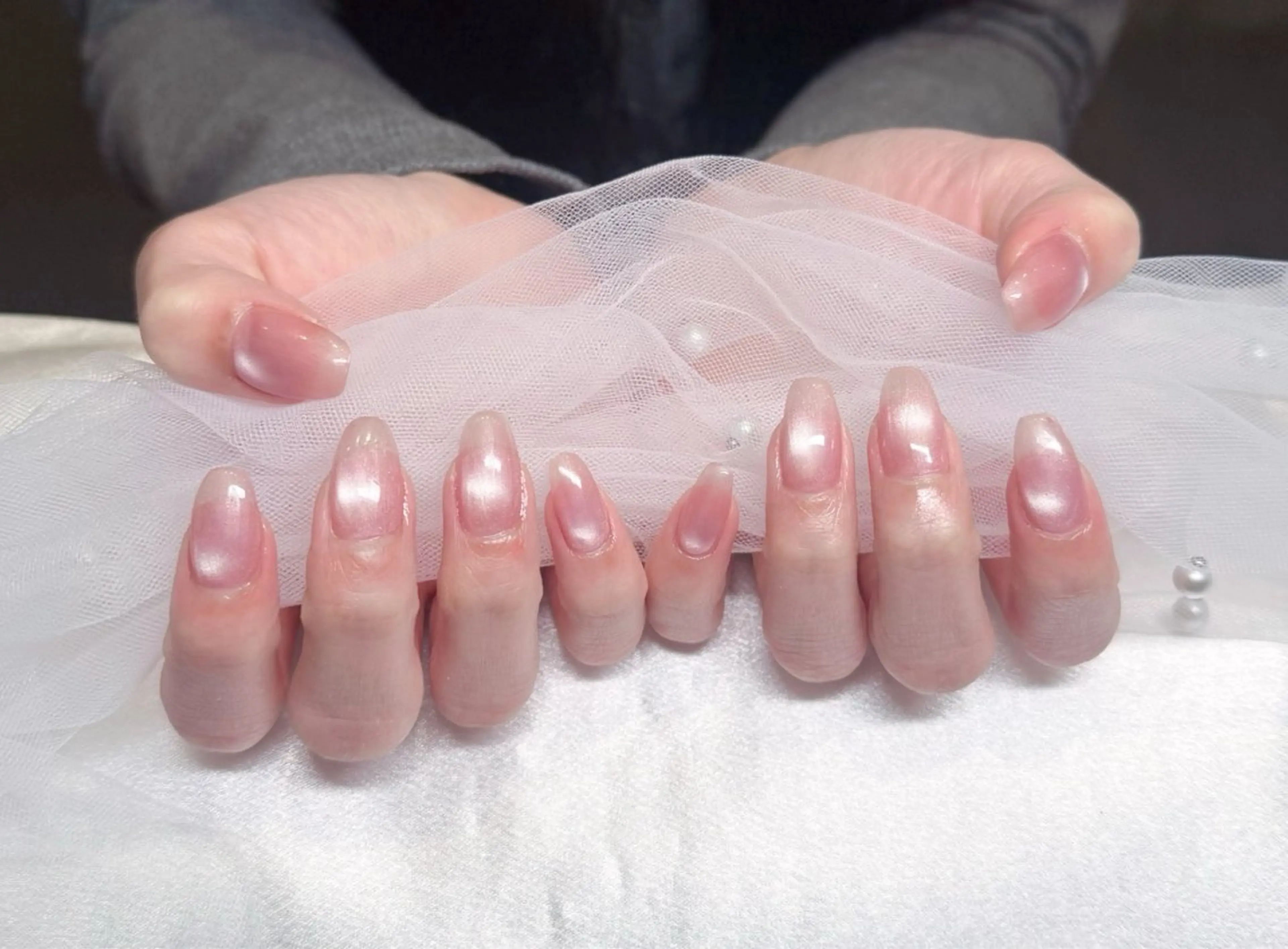 ネイル ピンク mau🩵nail 堺筋本町｜心斎橋のネイルデザイン