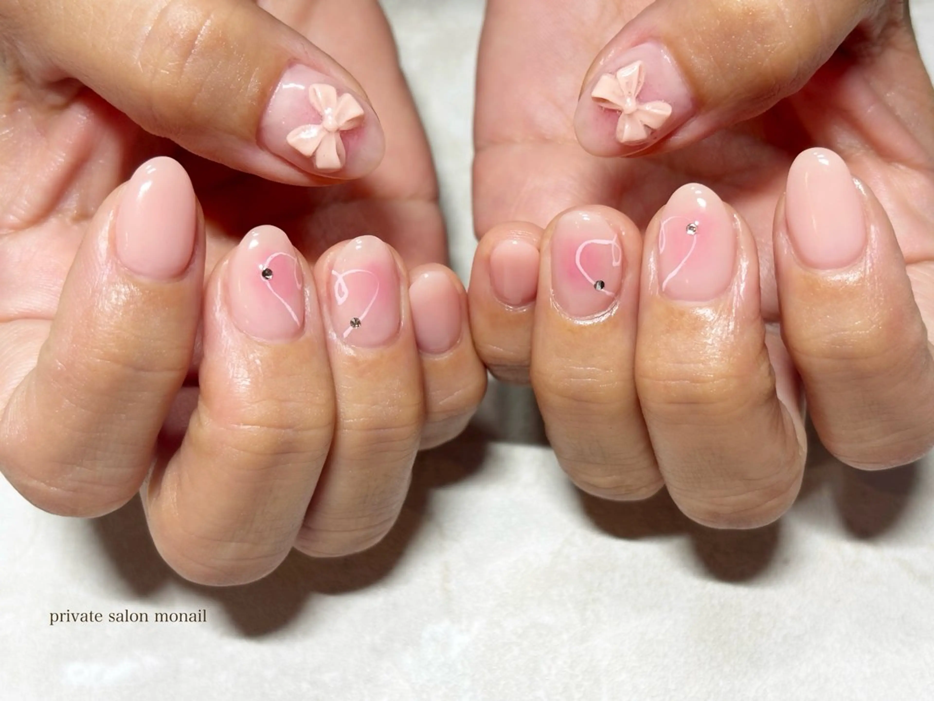 ネイル チークネイル ハンドネイル nail salon monailのネイルデザイン
