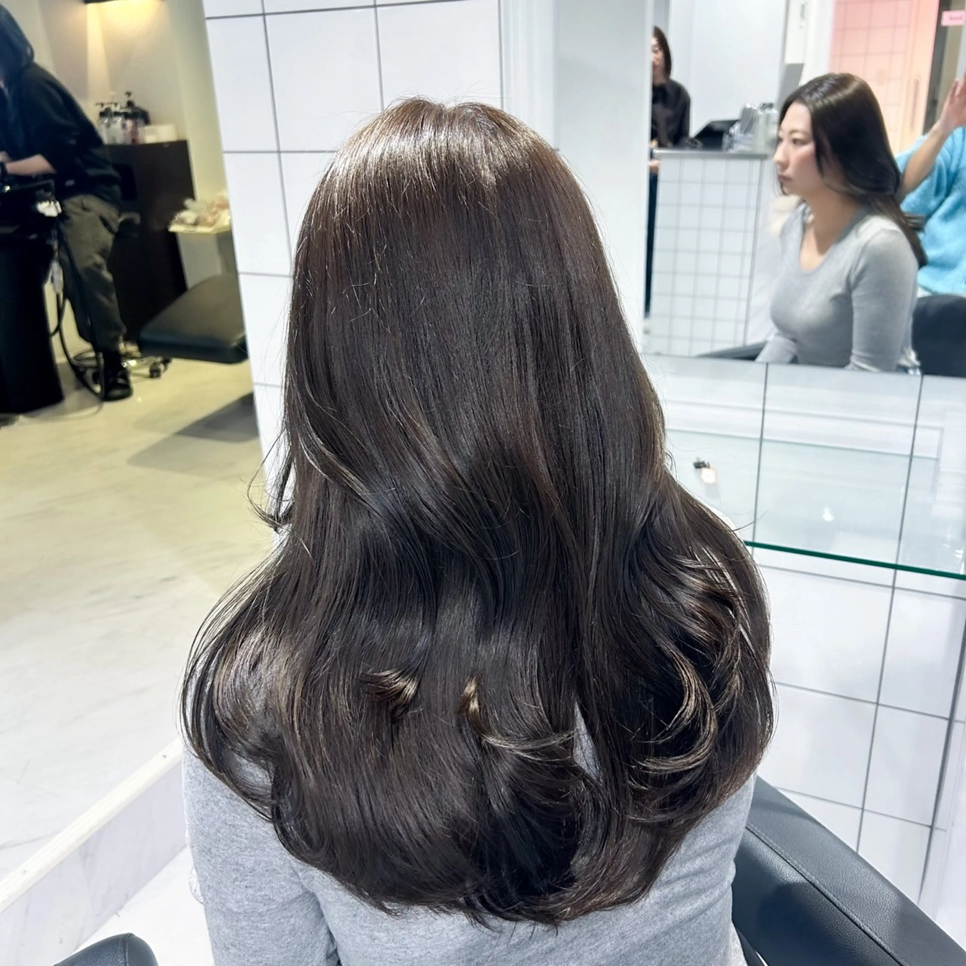 ロング カラー ヘアカラー トリートメント 表参道/透明感カラー /暗髪/ジュキヤのヘアスタイル
