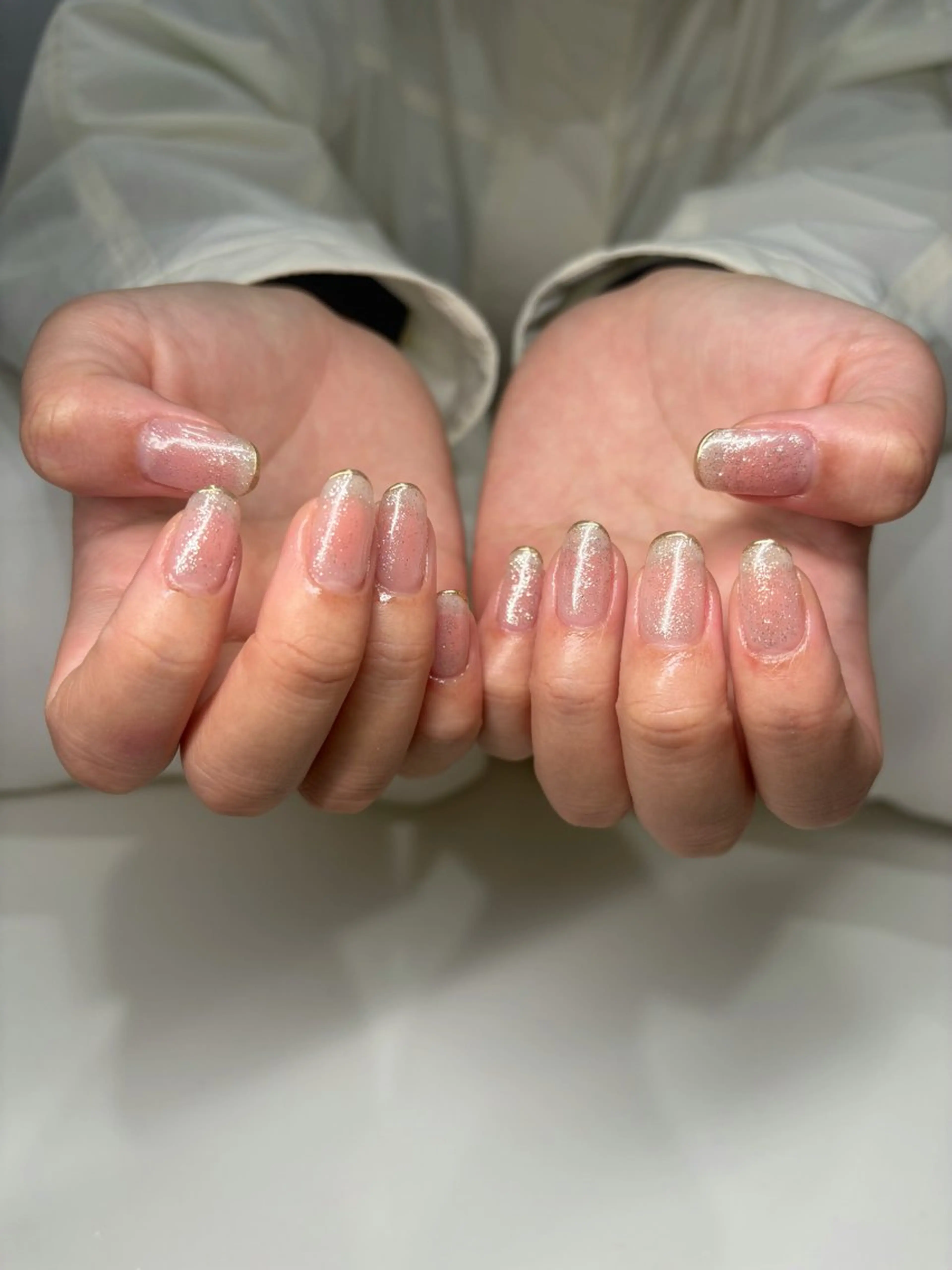 ネイル チークネイル ミラーネイル ニュアンスネイル ネイルサロン /しあわせたいむ🌱のネイルデザイン