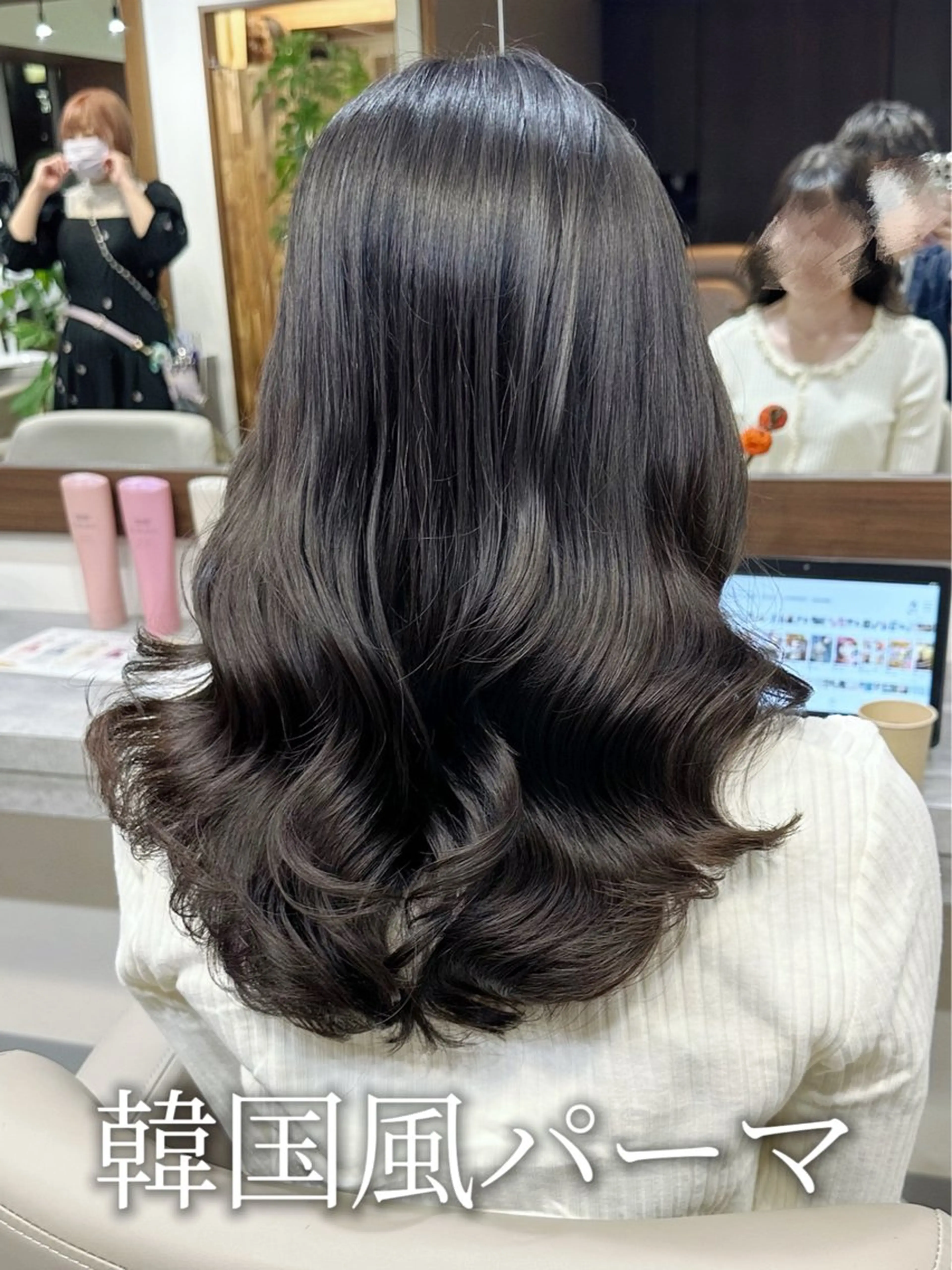 セミロング パーマ 韓国風パーマ/ヘア セット/店長みづきのヘアスタイル