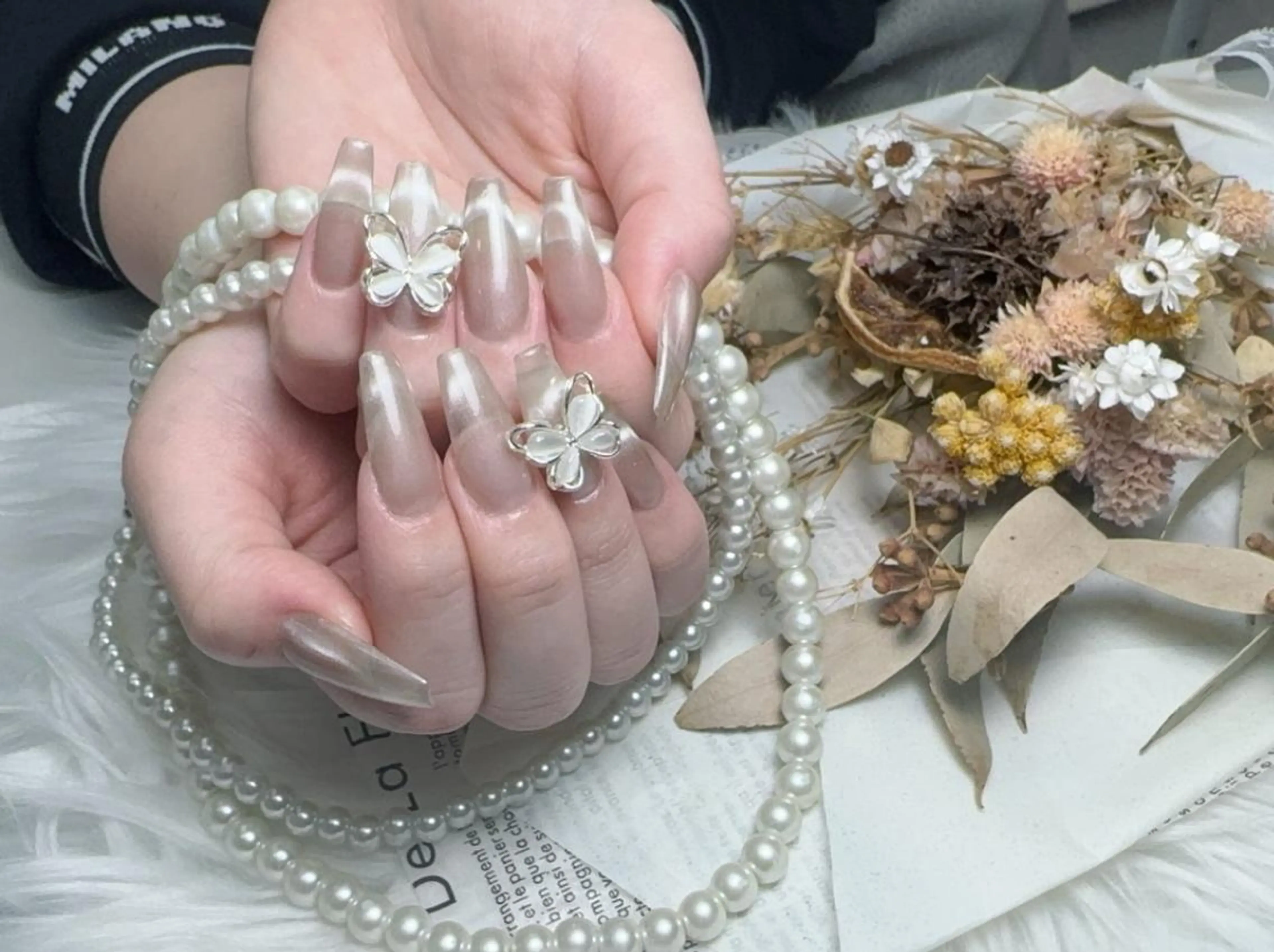 ネイル キラキラネイル 韓国ネイル オフィスネイル For U nail スカルプ専門店のネイルデザイン