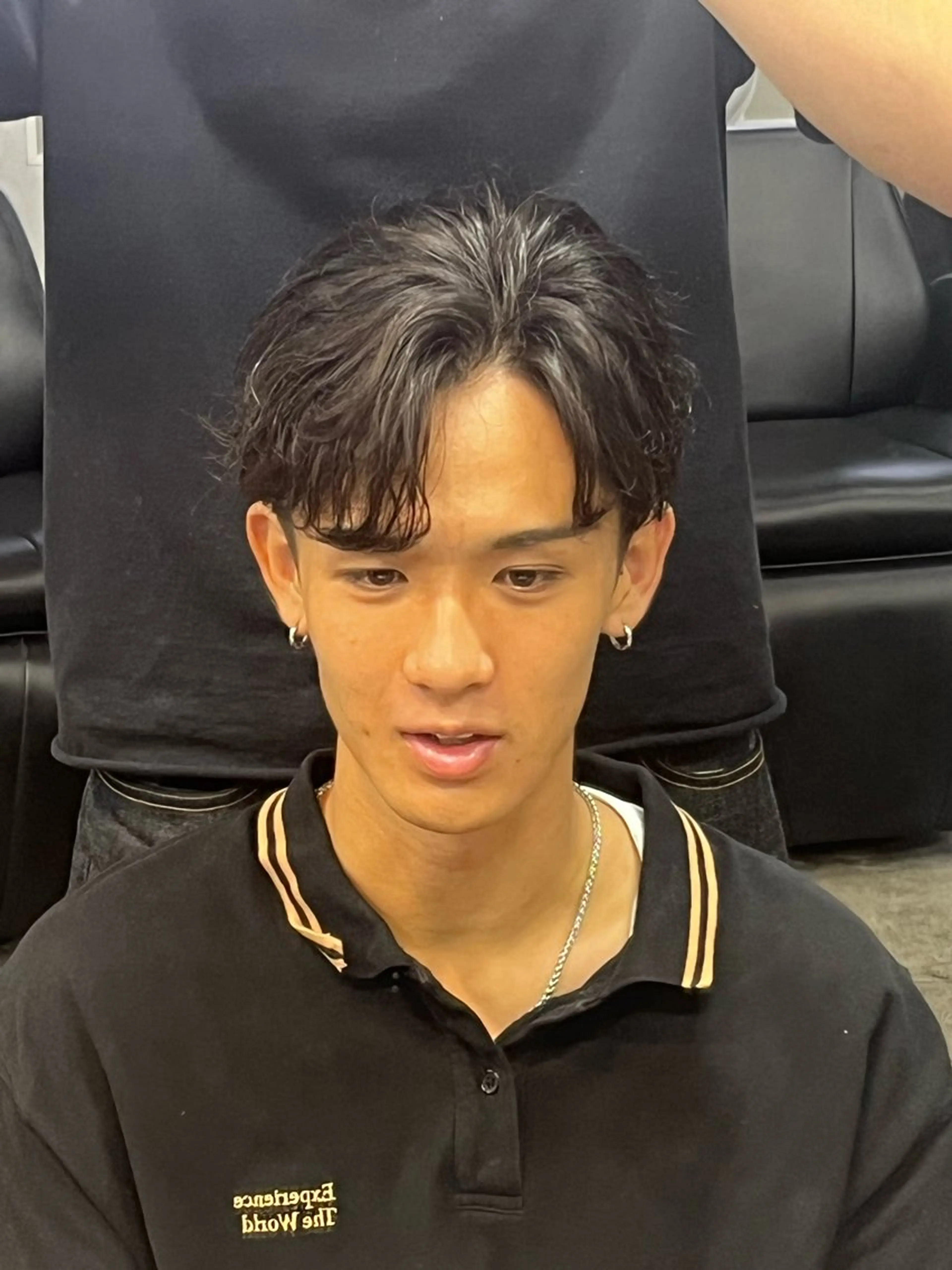 パーマ メンズ フェザーパーマ メンズパーマ カット パーマ フェザーパーマ原宿 fifth 凜空のヘアスタイル