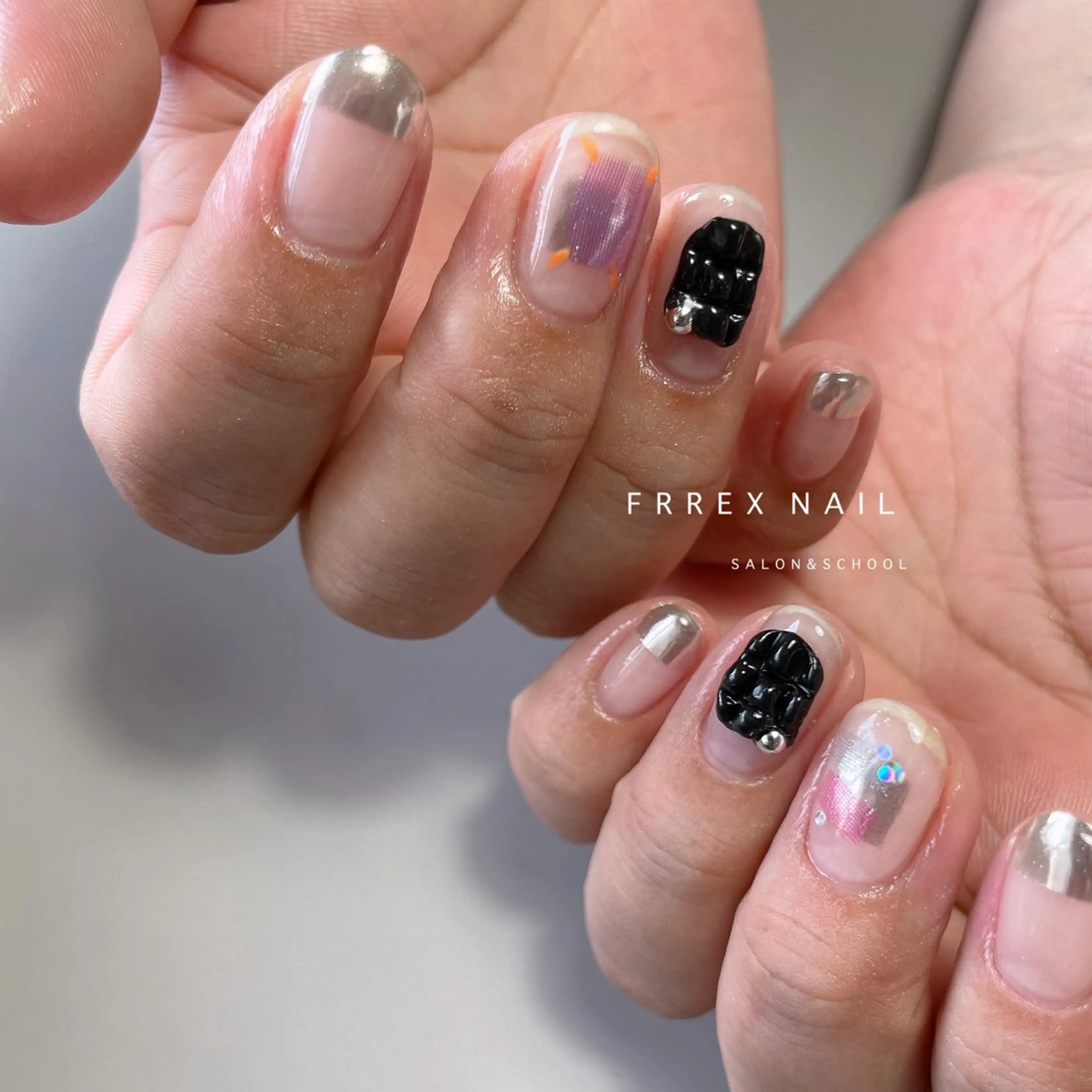 ネイル クリアネイル ハンドネイル ハンドケア freex nail /ニュアンス/個性派のネイルデザイン