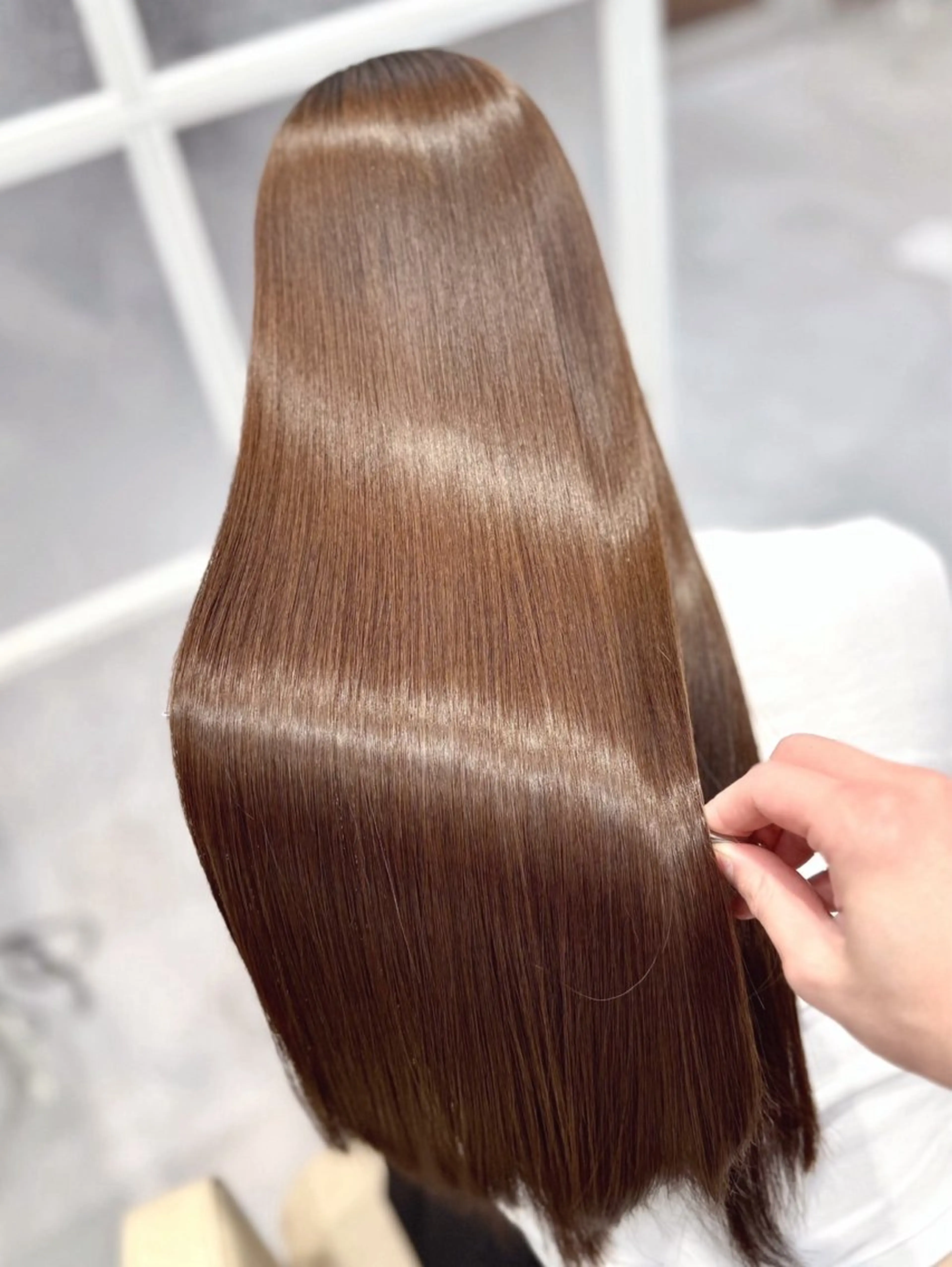 セミロング 美髪改善ストレート/ 植村友哉のヘアスタイル