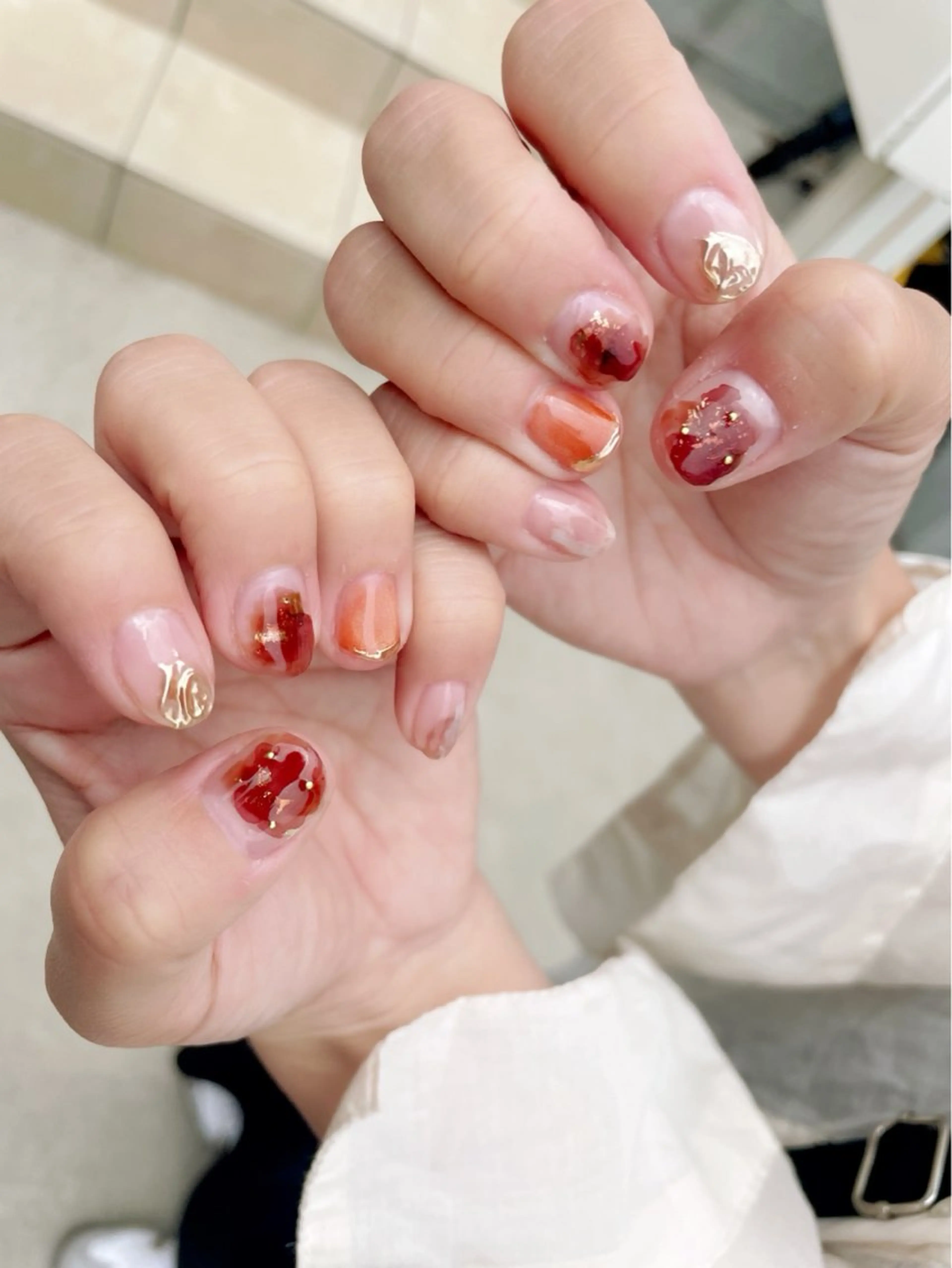 ネイル ジェルネイル ニュアンスネイル ハンドネイル ハンドケア Kuroki Yurikaのネイルデザイン