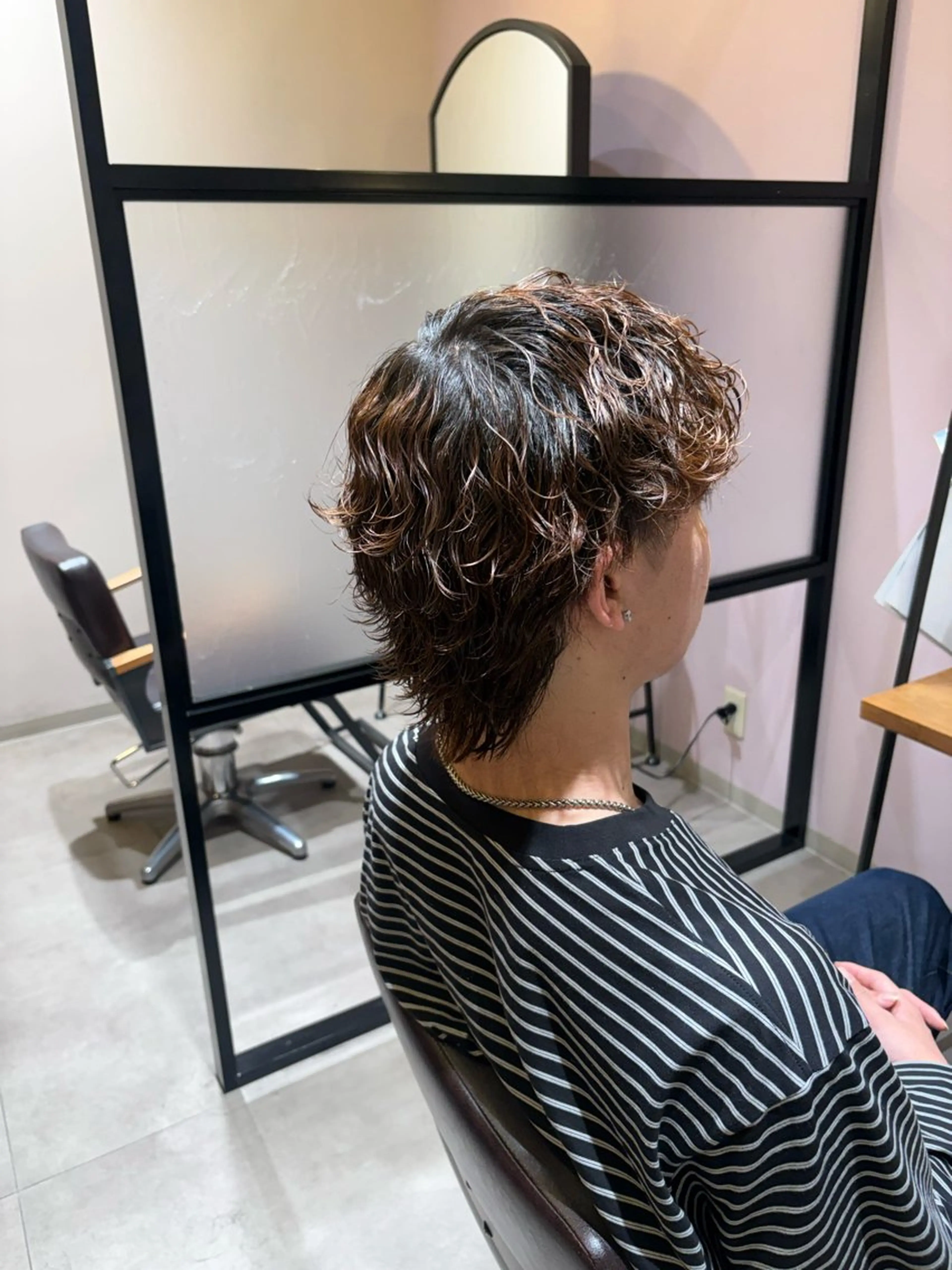 パーマ メンズ カット パーマ 作野 潮織のヘアスタイル