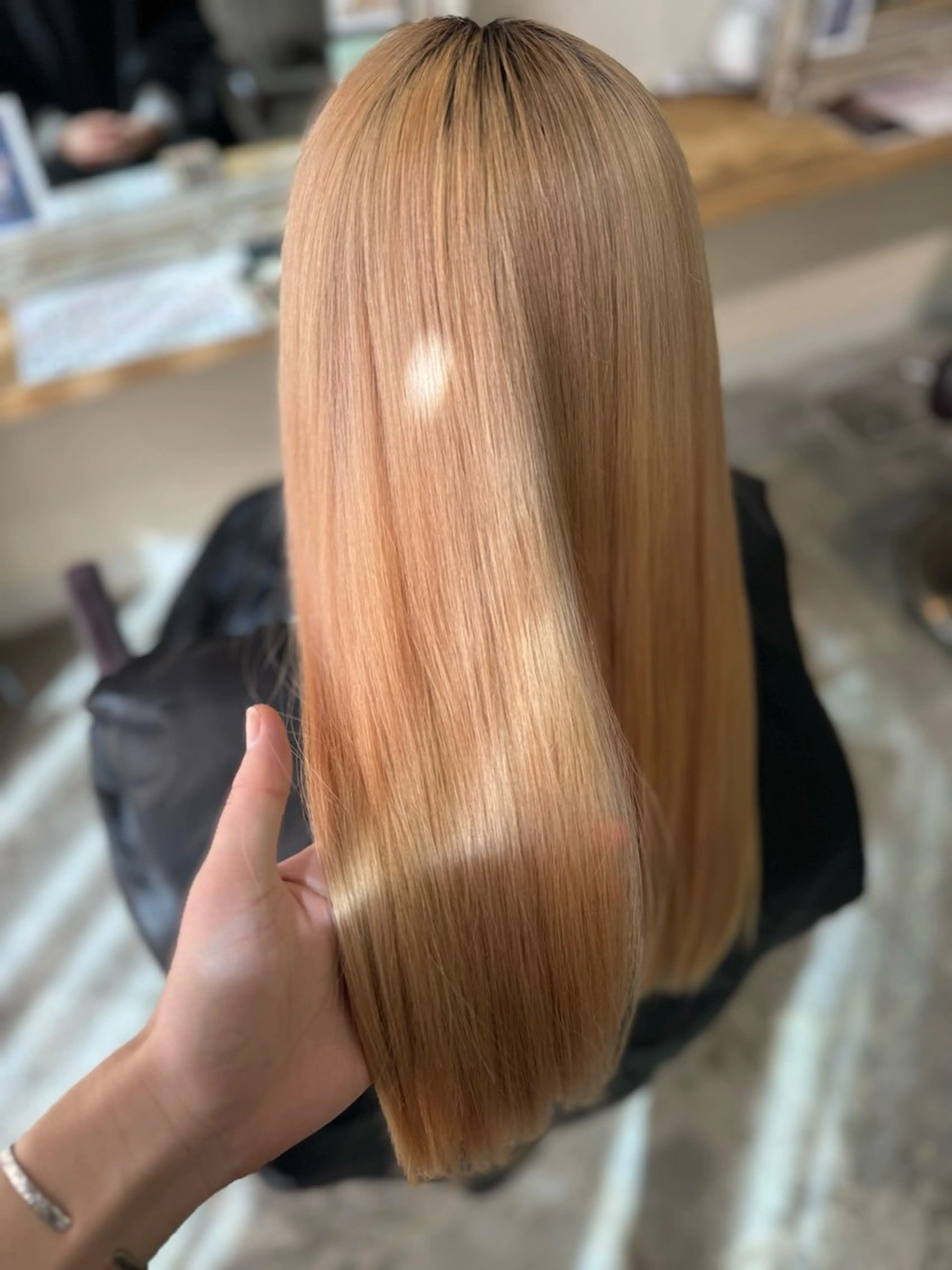 ロング カラー ブリーチ 髪質改善 縮毛矯正 トリートメント 酸性ストレート men'sモテ 髪🫧ｼｵﾝのヘアスタイル