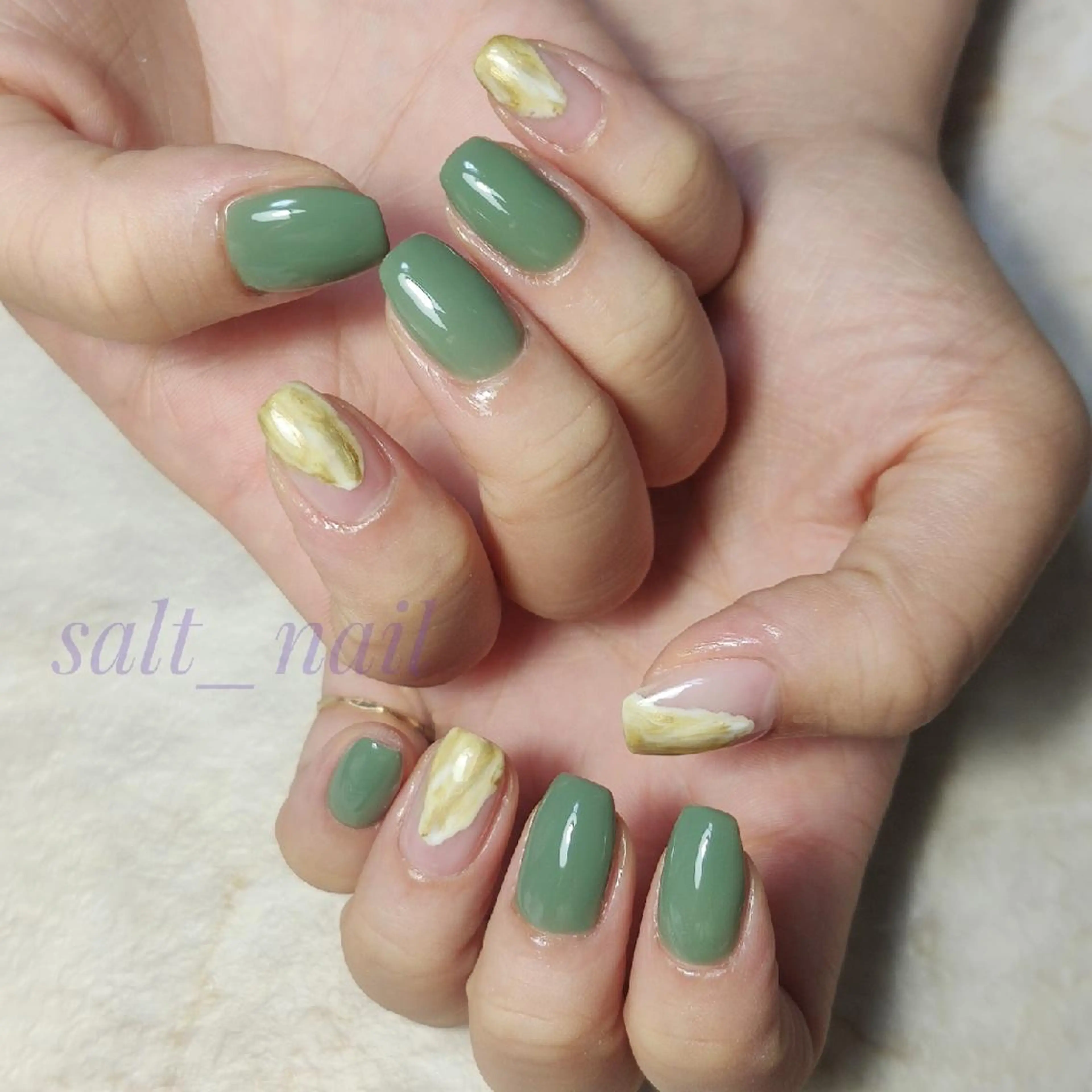 ネイル クリアネイル ニュアンスネイル 個人サロン saltnailのネイルデザイン