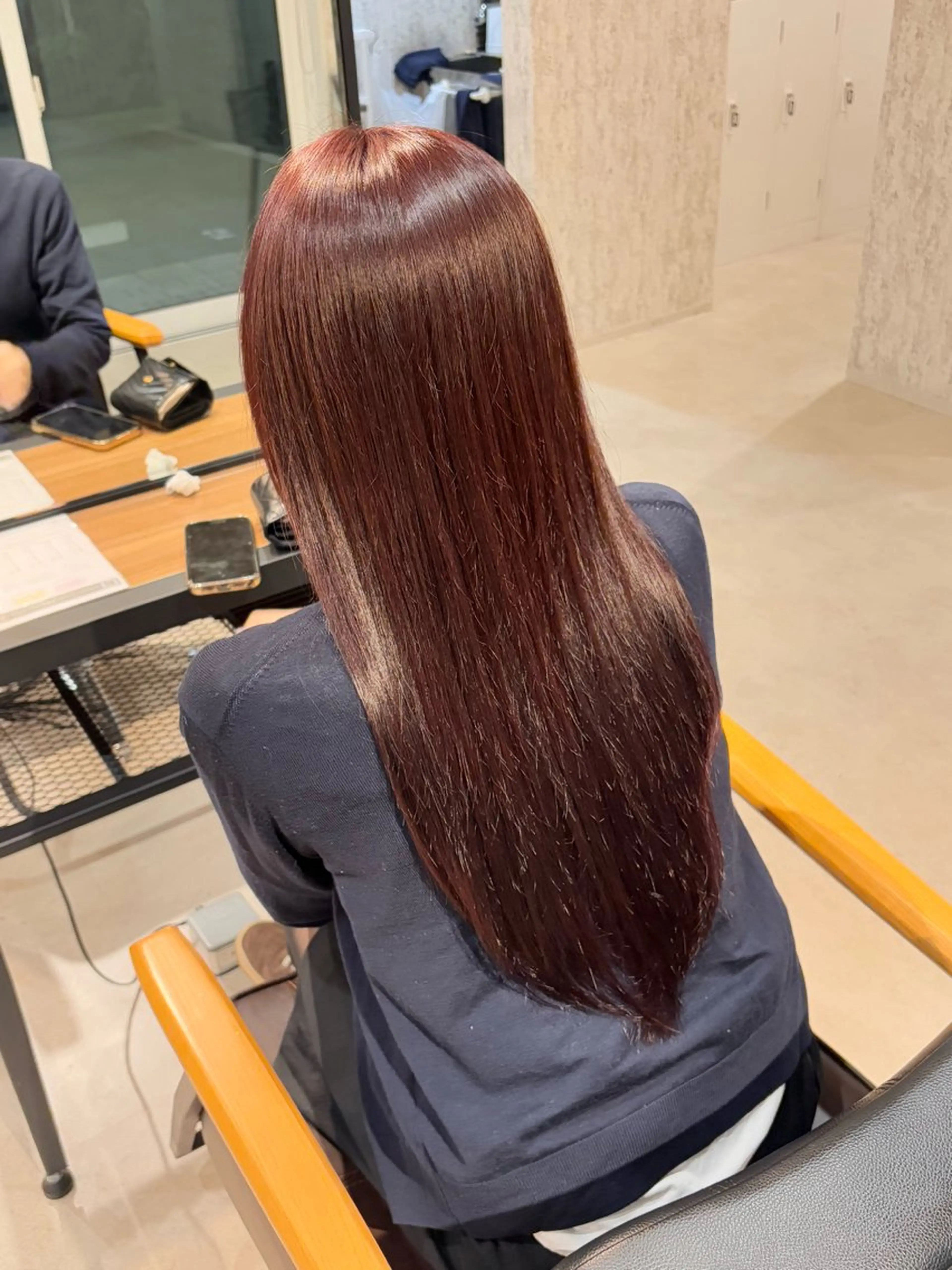 ロング カラー ブラウンカラー ピンクカラー ピンクブラウン EMICLAIR rinkaのヘアスタイル