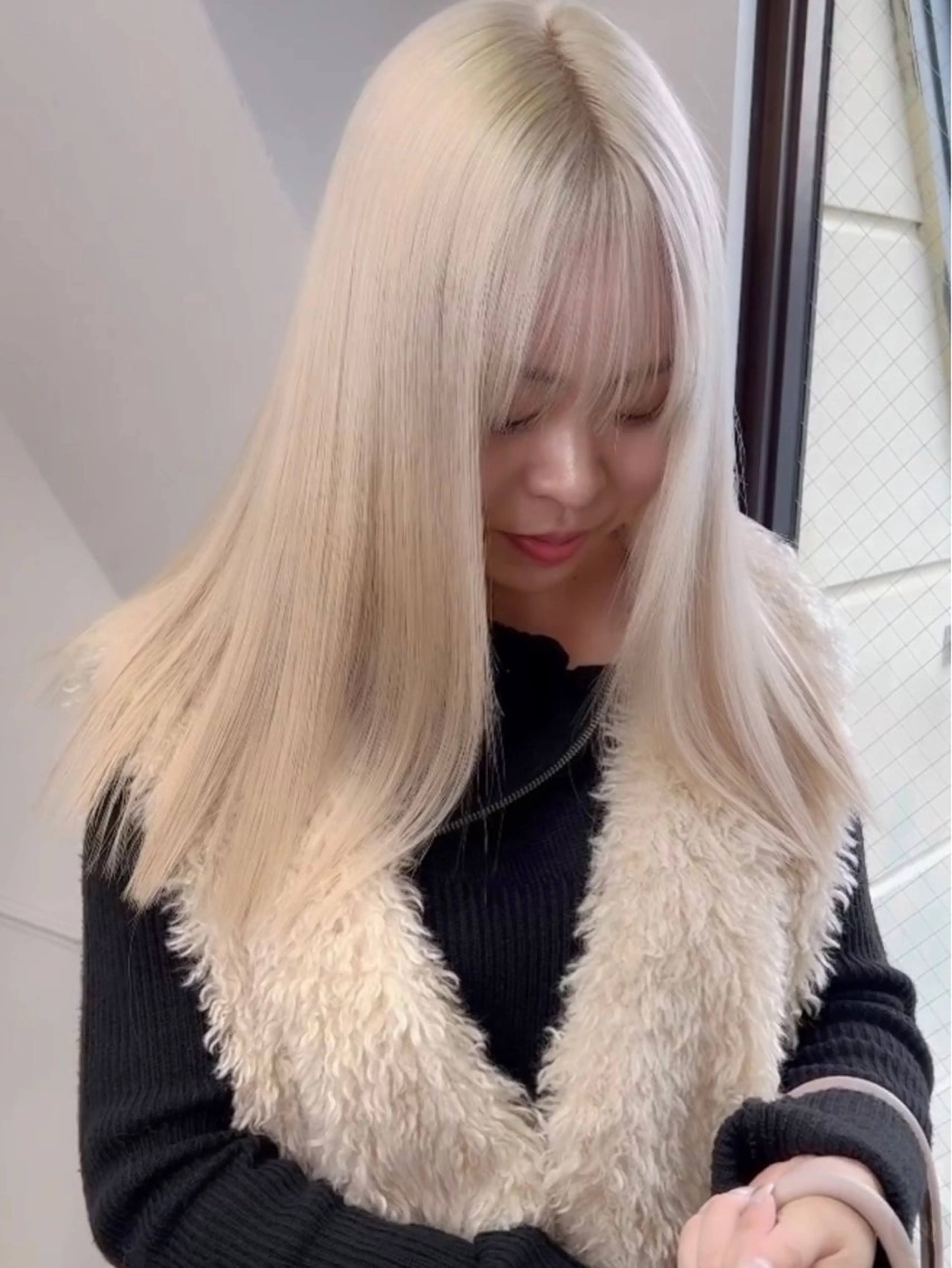 ロング カラー 切りっぱなしボブ ベージュカラー ブリーチ 抜きっぱなしブロンド ブロンド 🧡色落ちまで2度綺 麗なカラー🧡ヨシキのヘアスタイル