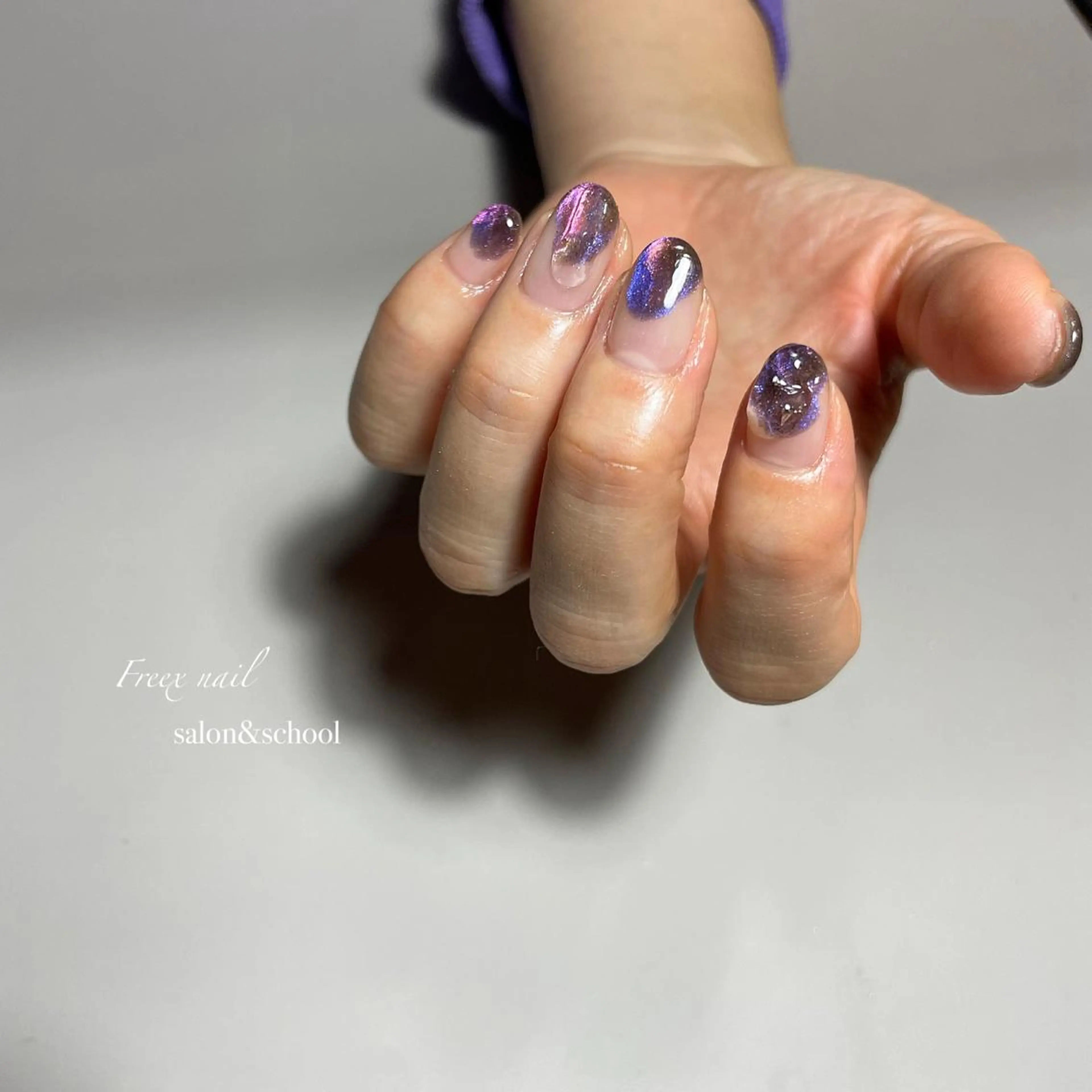 ネイル マグネットネイル ハンドネイル ハンドケア freex nail /ニュアンス/個性派のネイルデザイン