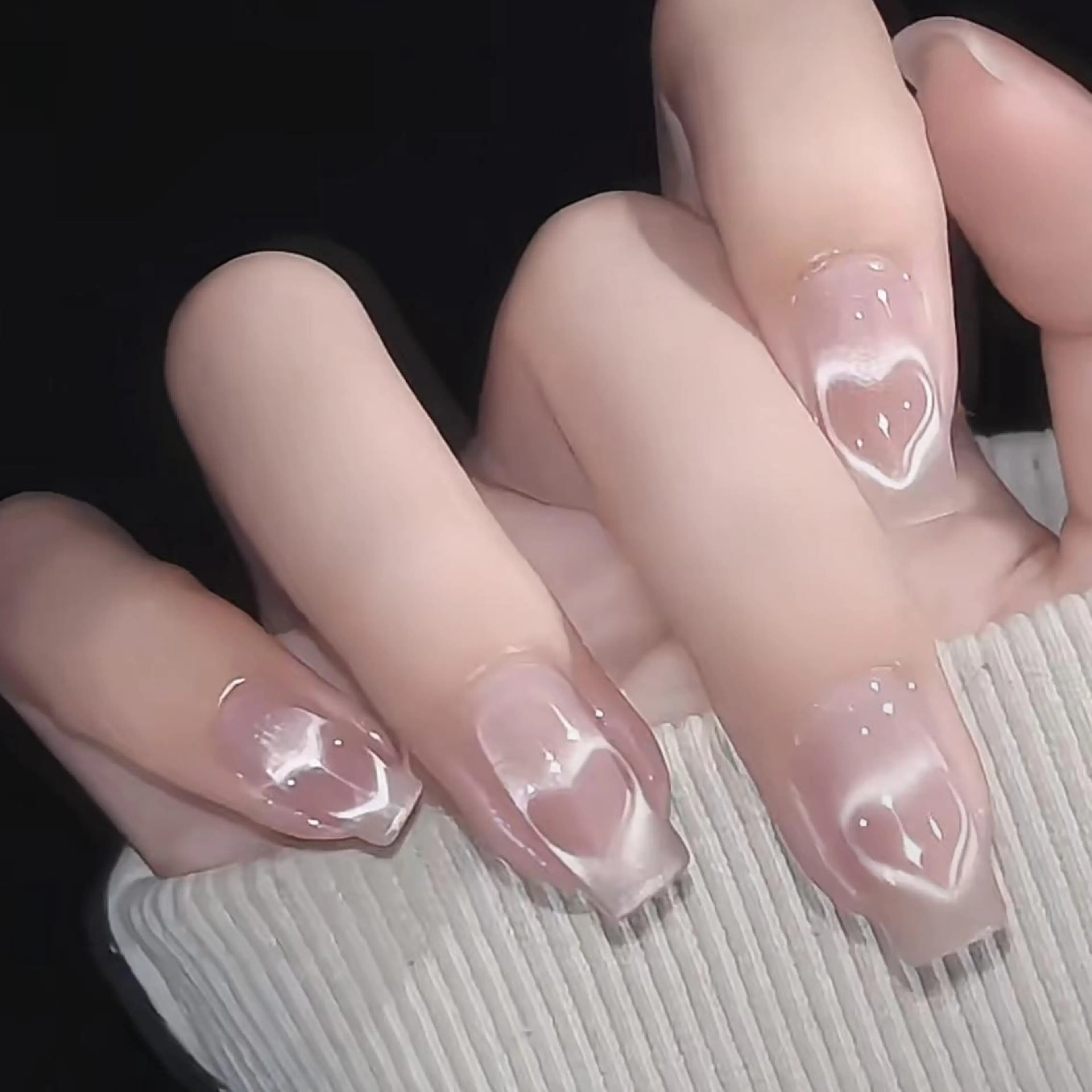 【オフ込み】自爪♡マグネットハート4560の写真