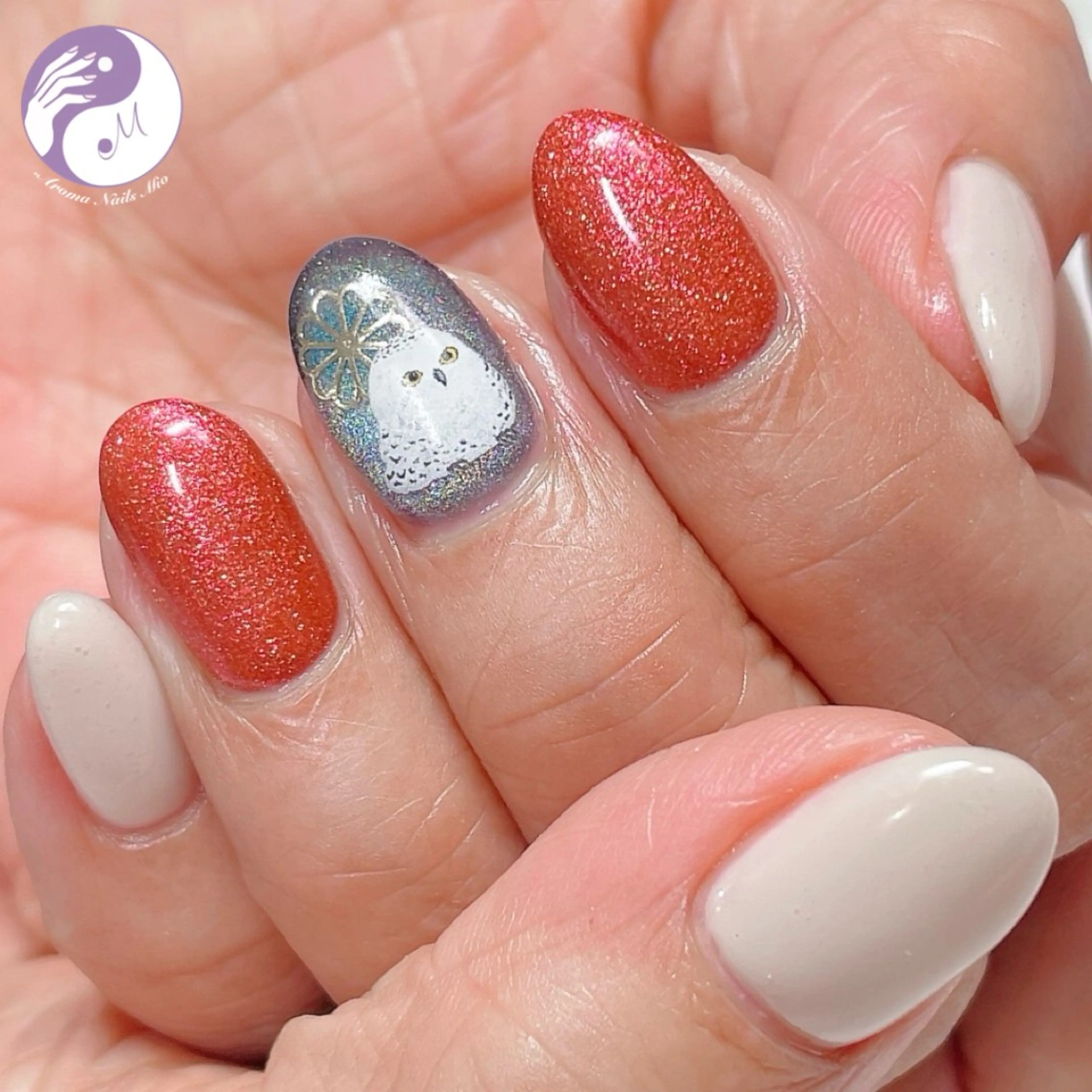 ネイル アートネイル ジェルネイル 持ち込み 赤色 .Nails Mio 赤羽西ネイルサロンのネイルデザイン