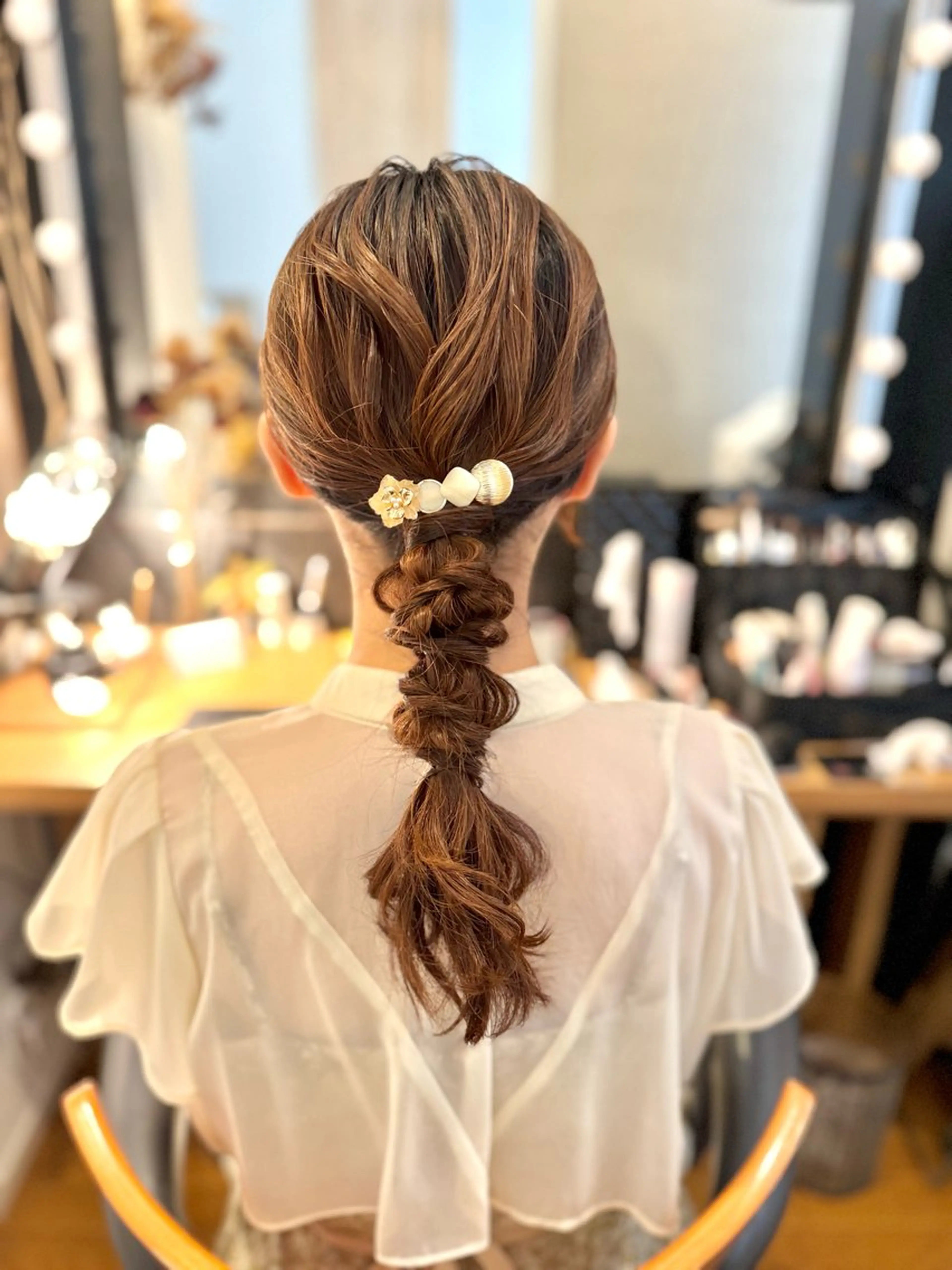 セミロング ヘアセット 札幌円山ヘアメイク/ バーガスのヘアスタイル