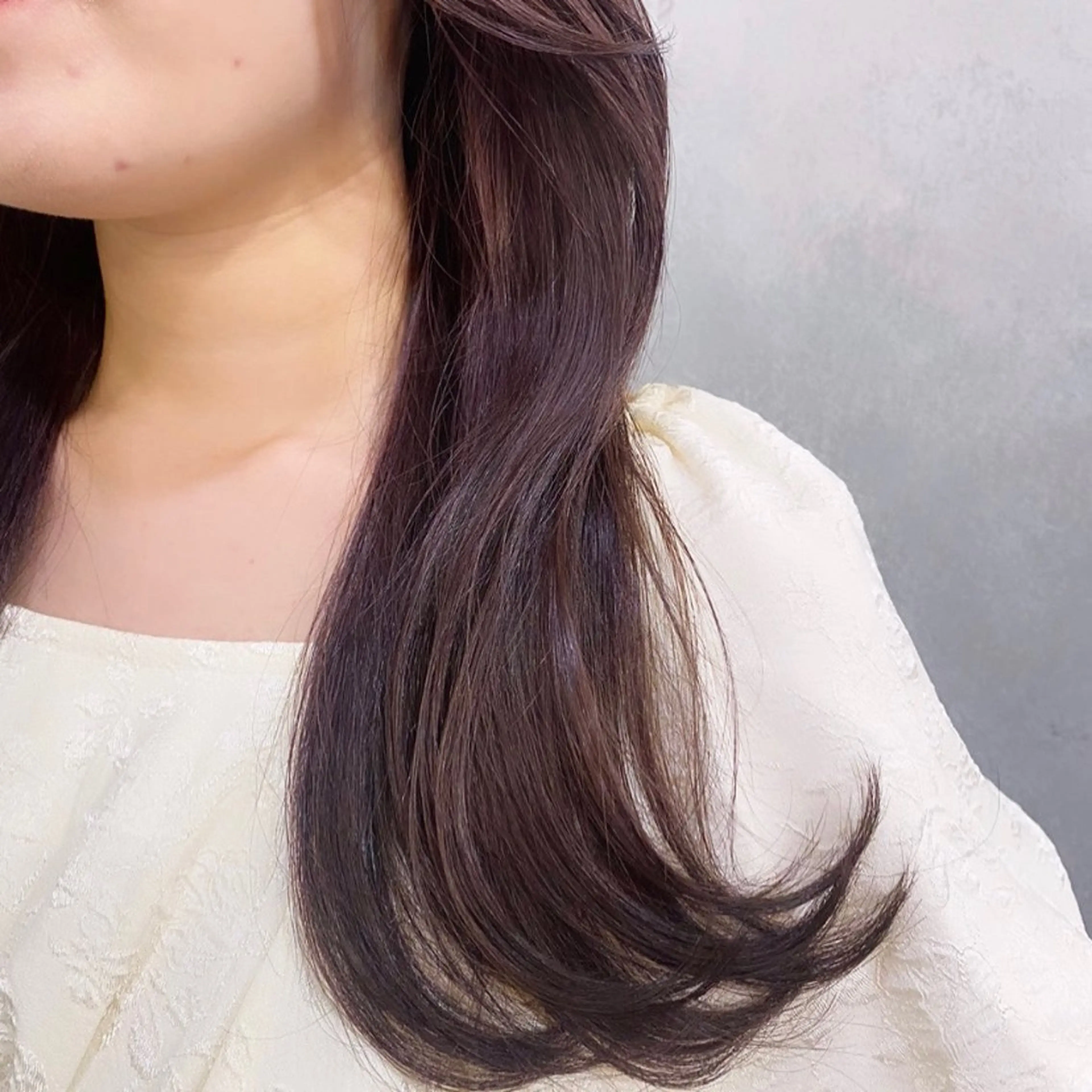 セミロング カラー アッシュ ベージュカラー 黒髪 ブルーカラー ブルーブラック カット ヘアカラー トリートメント ヘッドスパ ヘアセット 透明感/韓国風 🤍moeka🤍のヘアスタイル