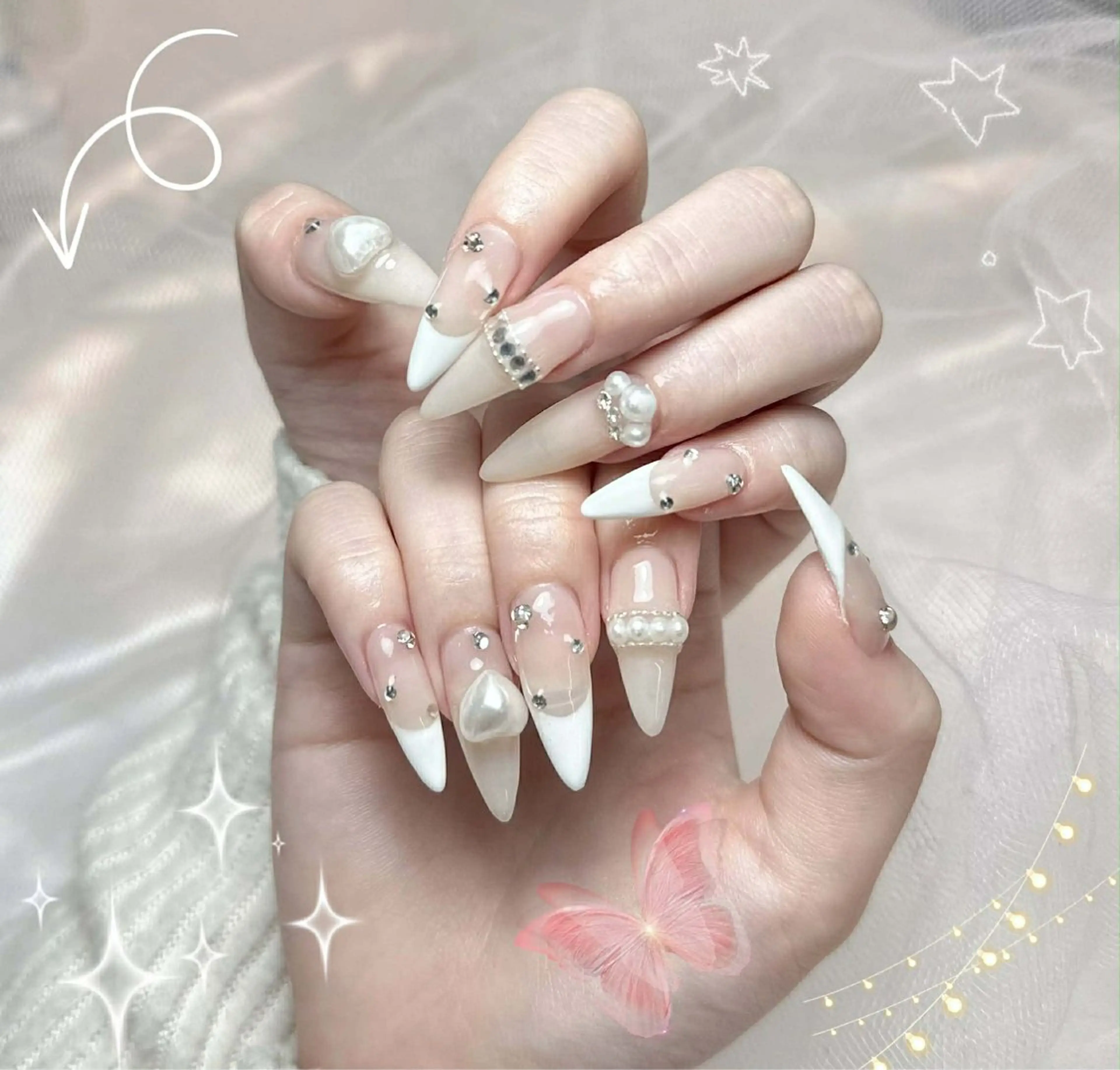 ネイル フラワーネイル 韓国ネイル 持ち込み 春ネイル ワンホンネイル ハンドネイル Huyn Nail Studio所属・Huyn Nail Studioのネイルデザイン