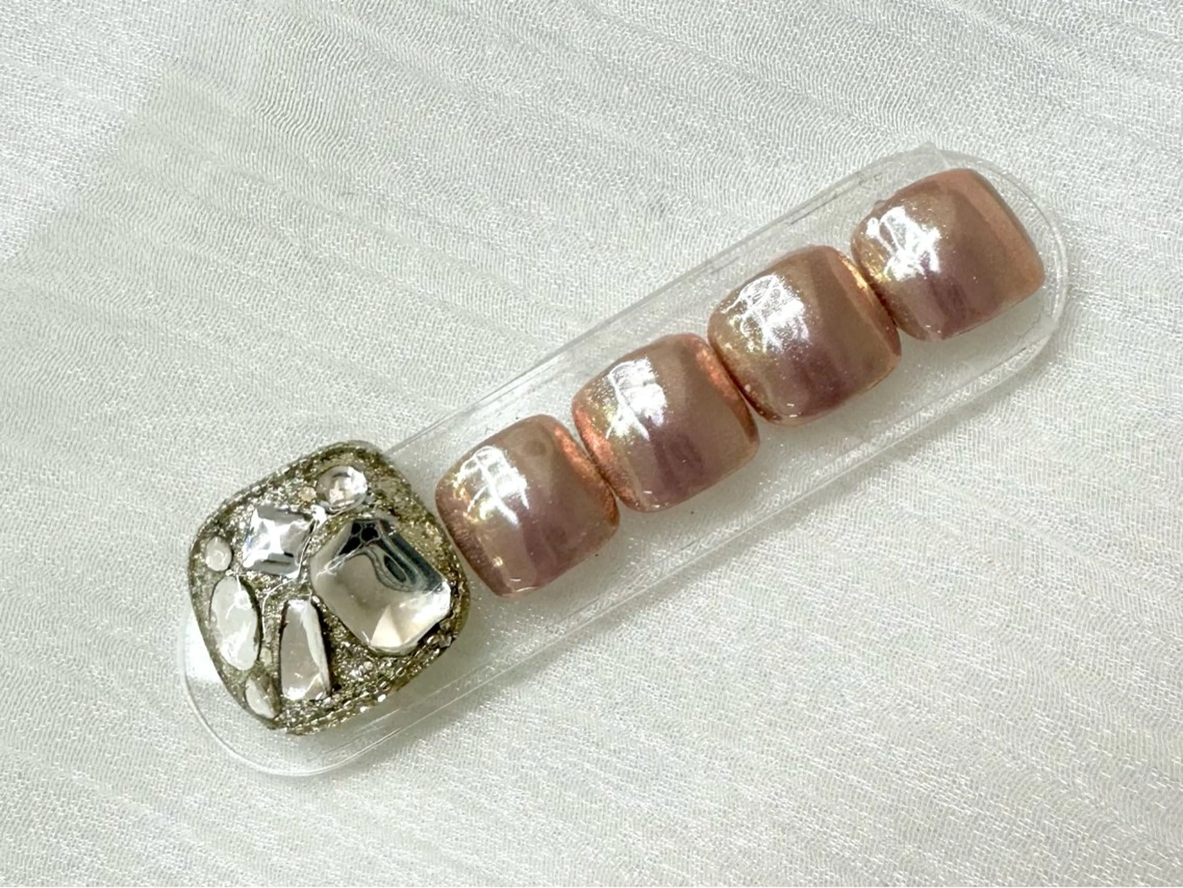 【フット】親指2本アート＋ワンカラー🎀オフなしの写真