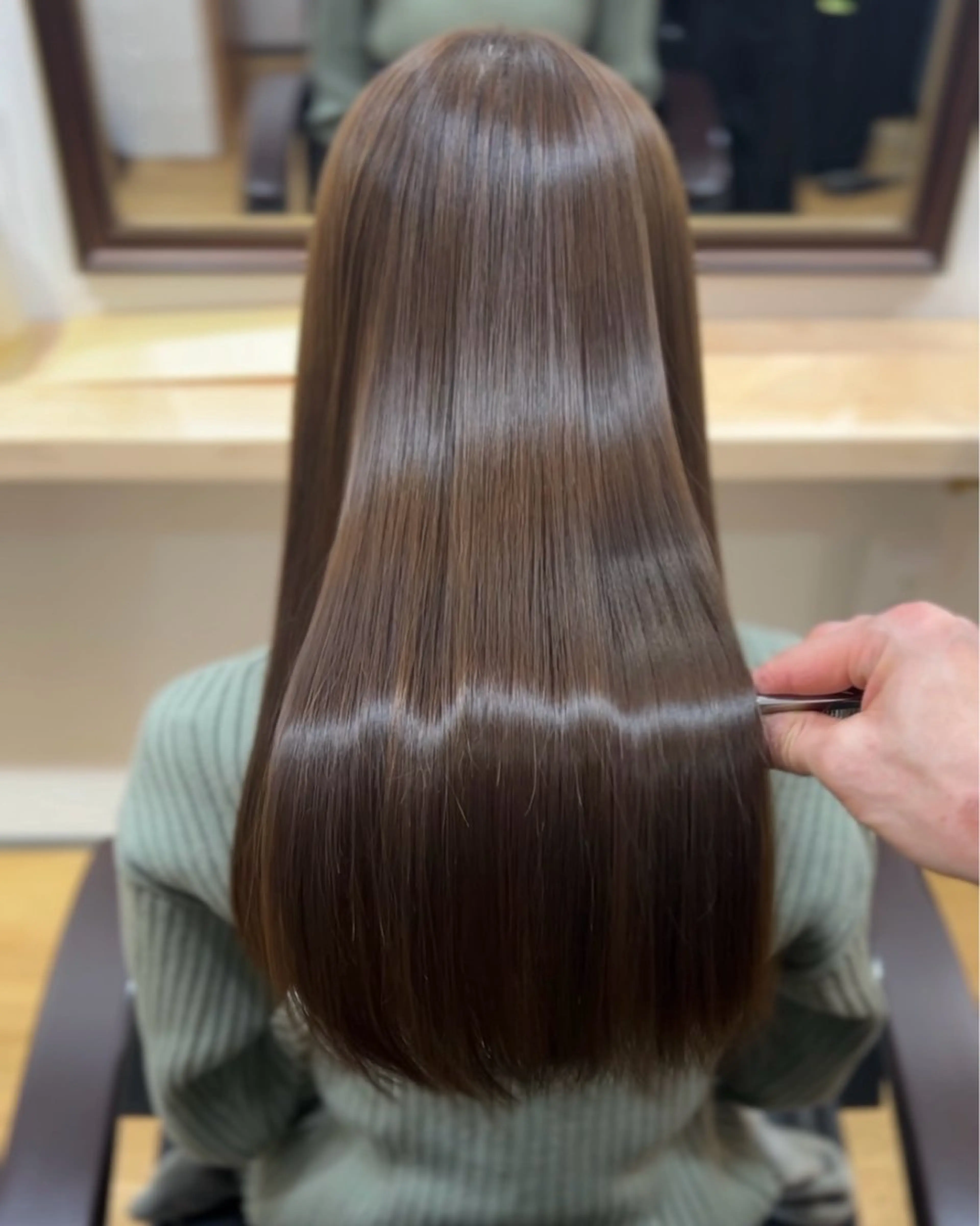 セミロング 縮毛矯正 tender hair salonのヘアスタイル