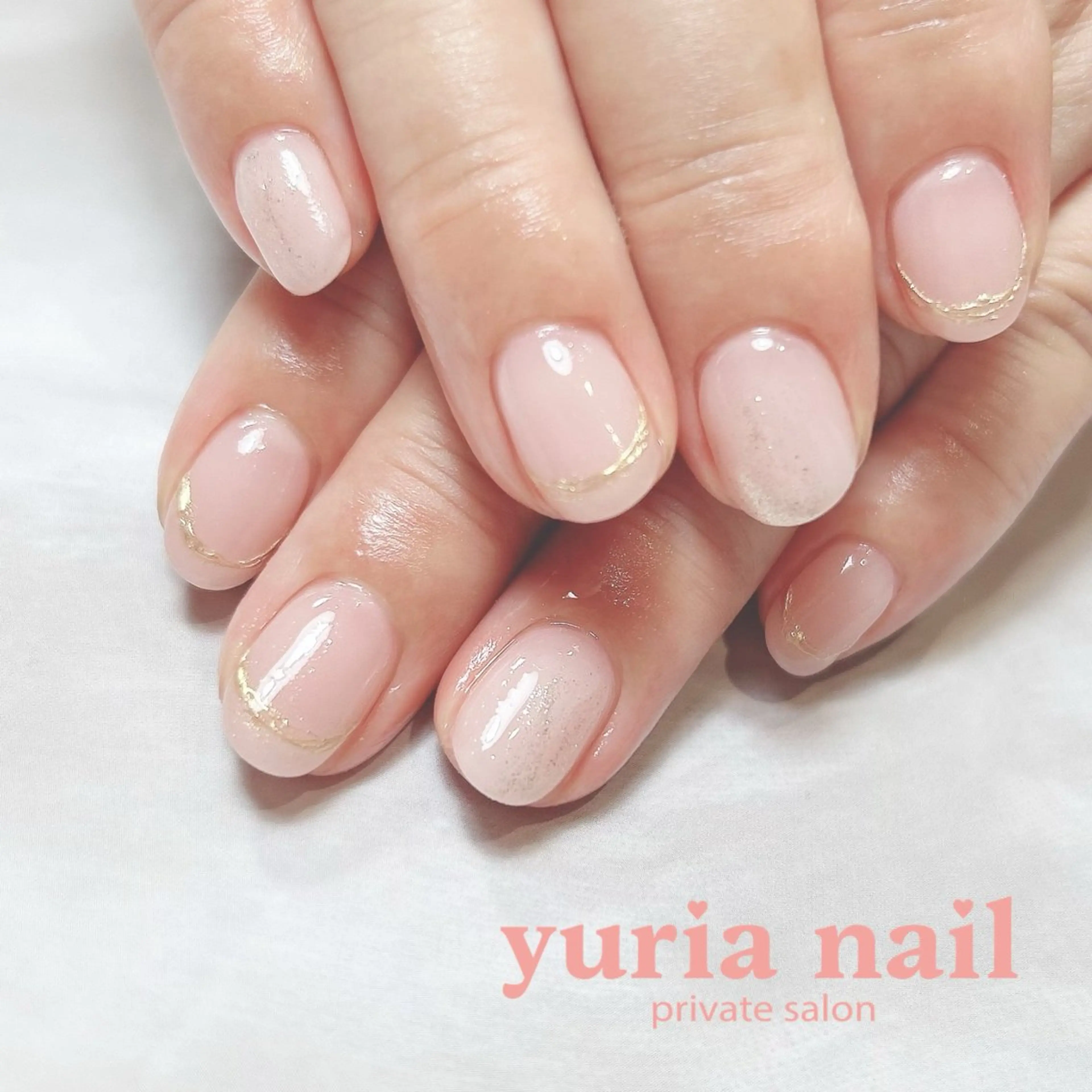 ネイル ジェルネイル ニュアンスネイル ピンク シンプルネイル ハンドネイル 小林 ゆりあのネイルデザイン