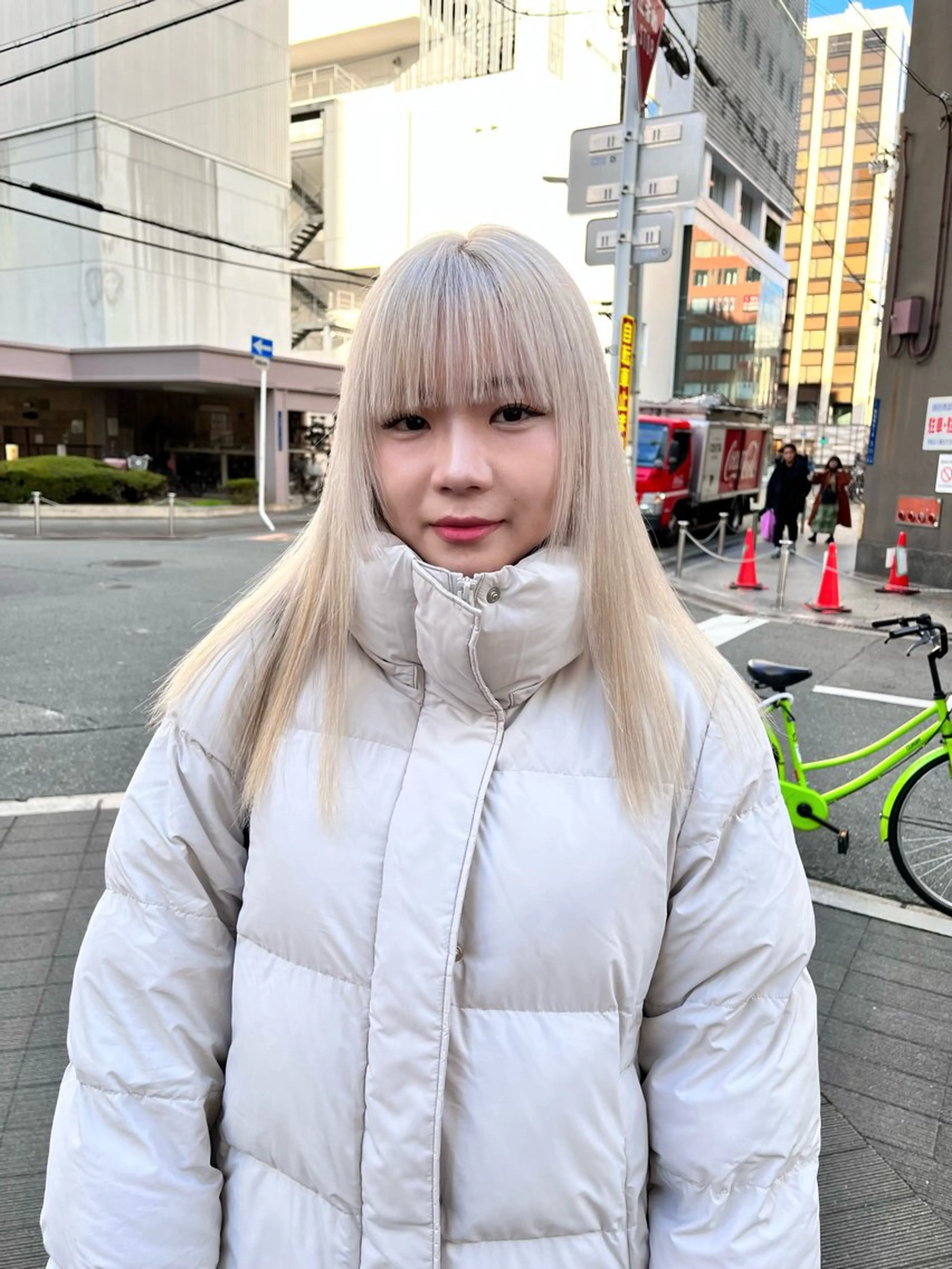 ロング カラー ブロンド ハイトーンカラー ホワイトブロンド 姫カット カット ヘアカラー ショート/パーマ/ カラー/FUKOのヘアスタイル