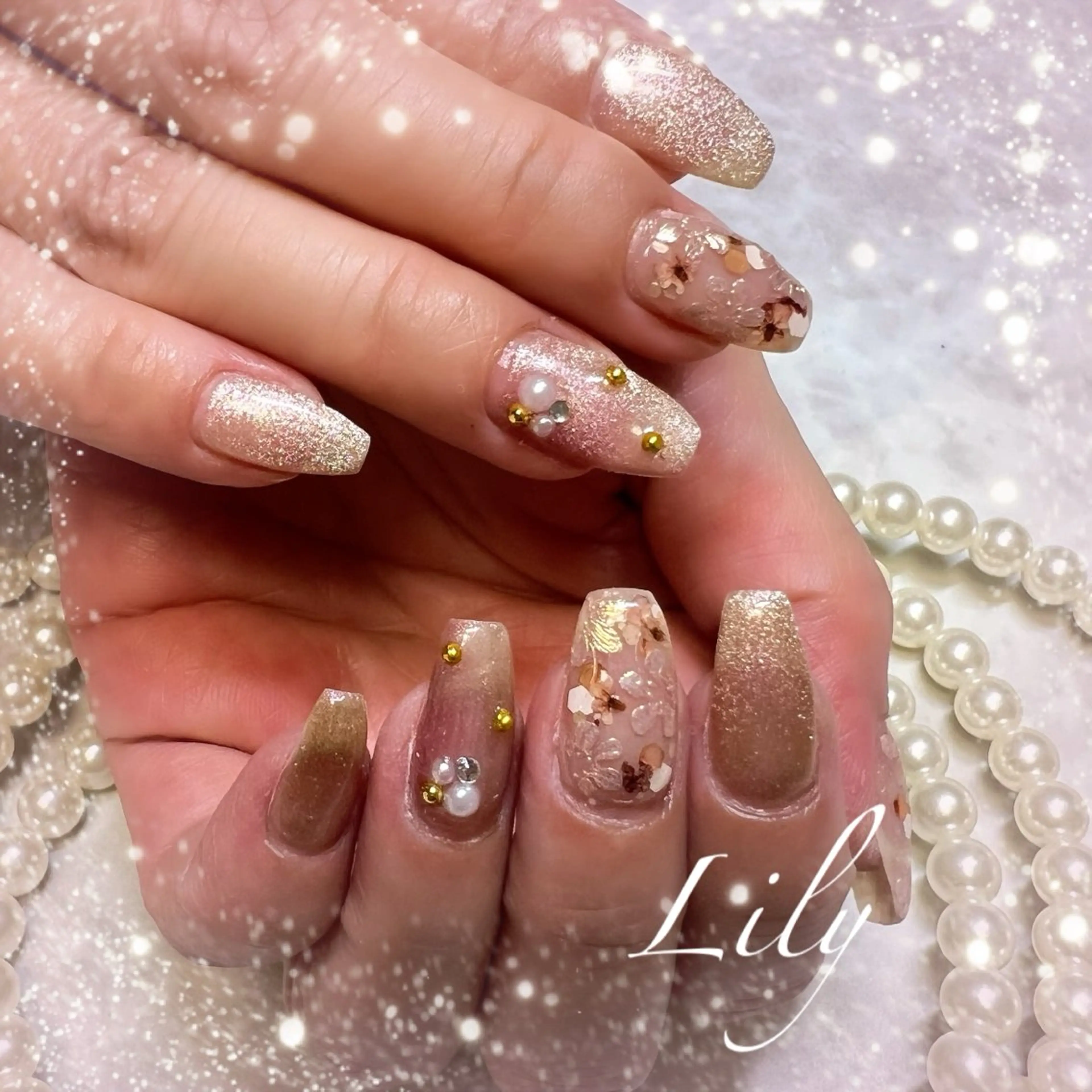ネイル ハンドネイル Lily*nail 🌻Mii🌻のネイルデザイン
