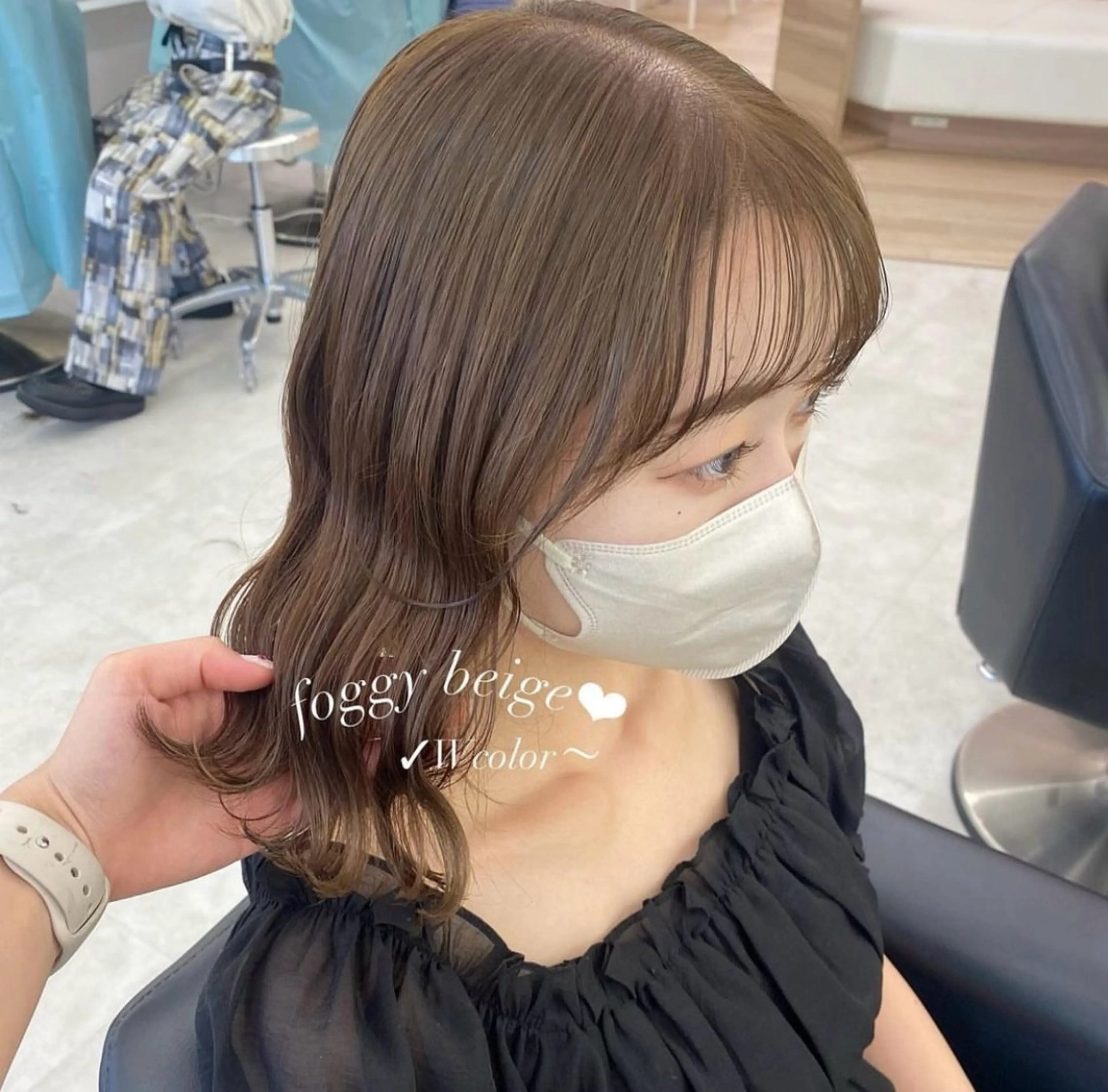 ✨透明感UP◎💞【ブリーチなしWカラー】+【カット】ブリーチなして明るめのカラーにしたい方にオススメ👱🏻♀️の写真