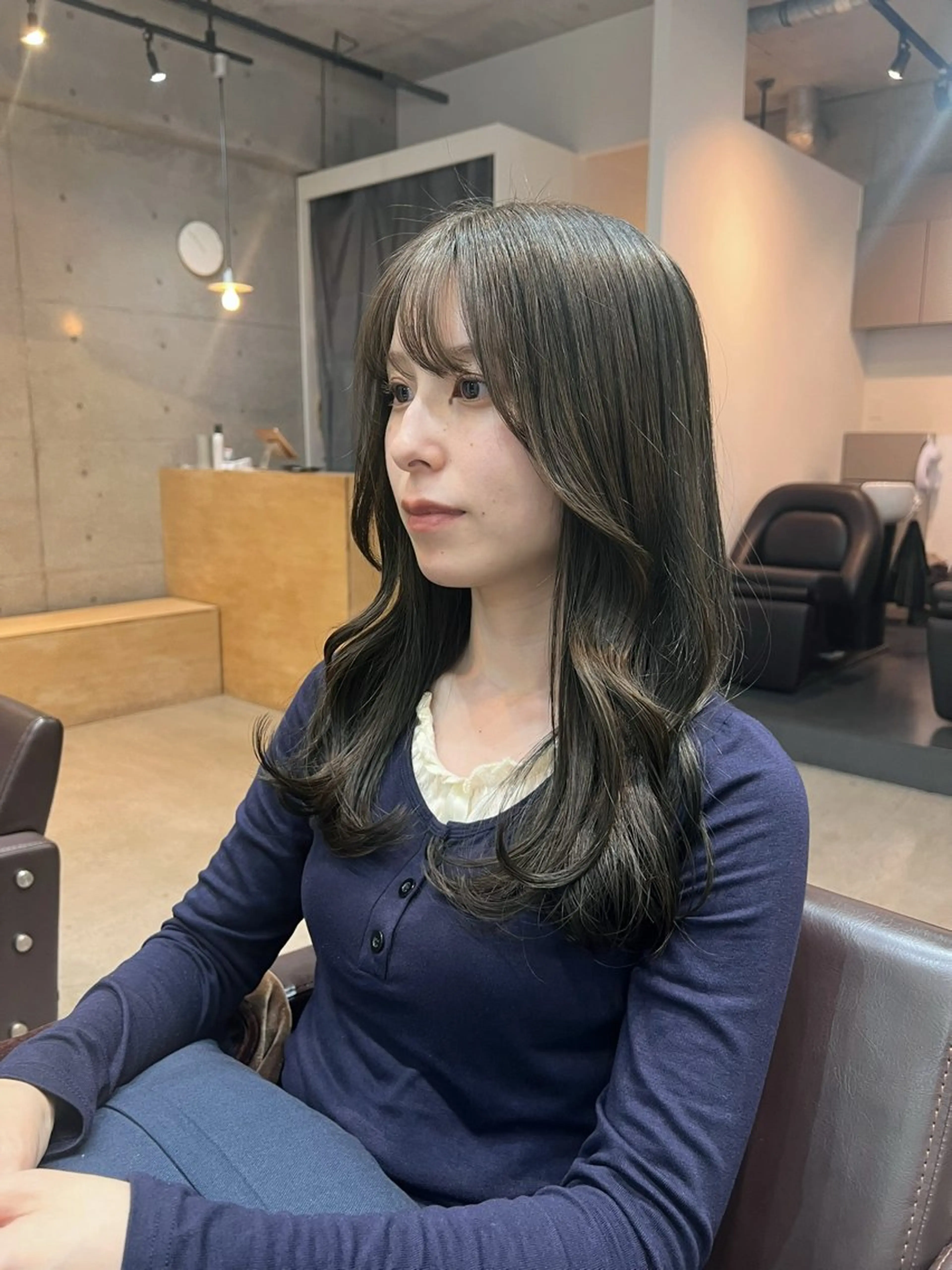 セミロング デジタルパーマ/ ウェーブパーマ/神野のヘアスタイル