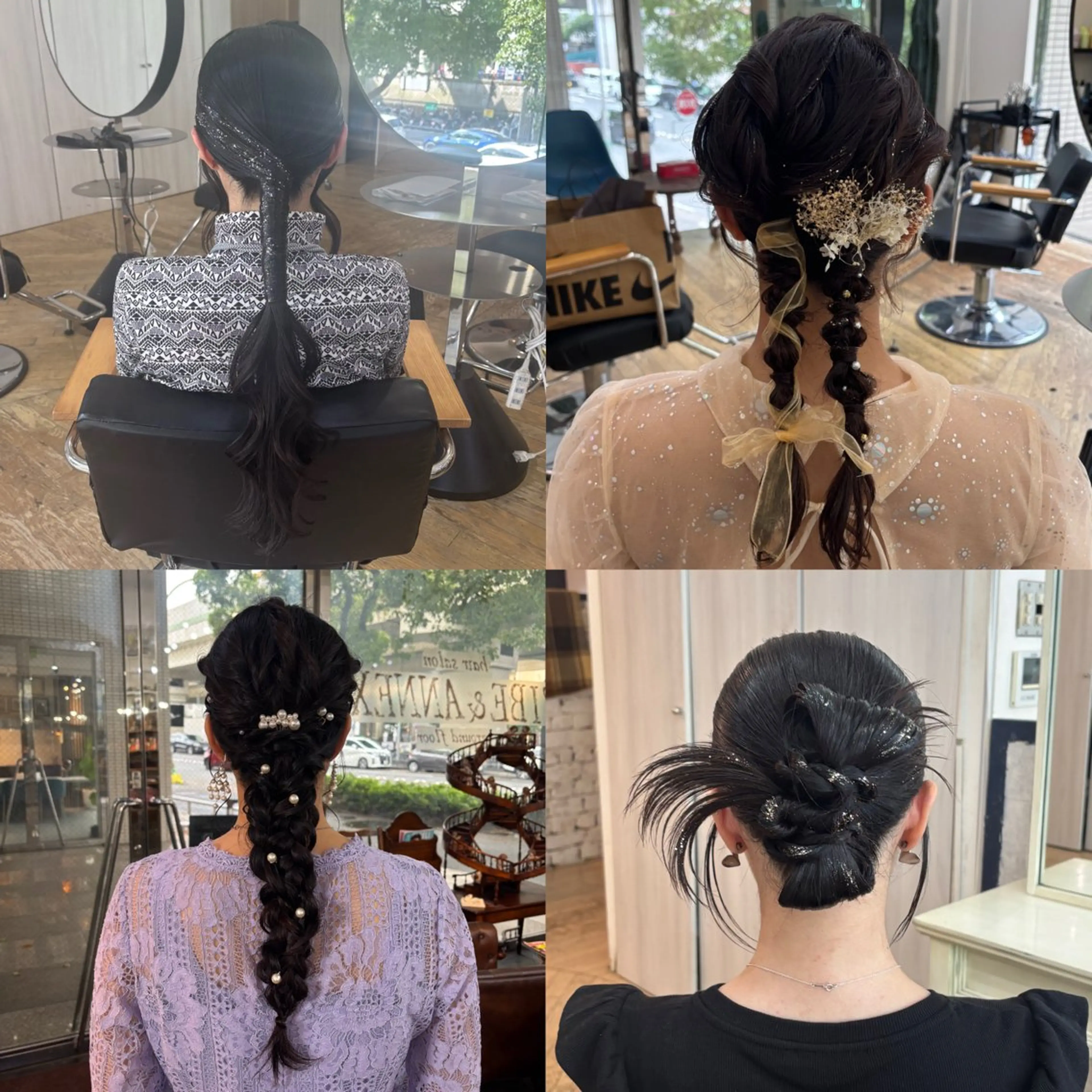 ヘアアレンジ ヘアセット 💎ハイトーン/艶 カラー モエカ💎のヘアスタイル