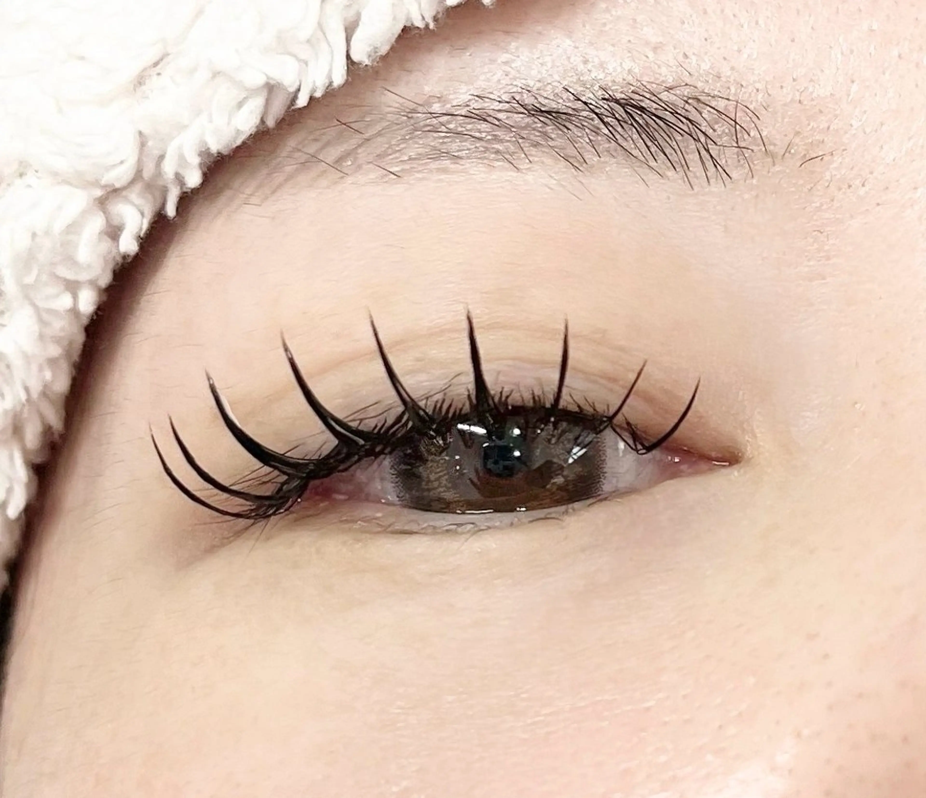 マツエク・マツパ Cカール 目尻長め Jige Ririaのマツエク・マツパデザイン