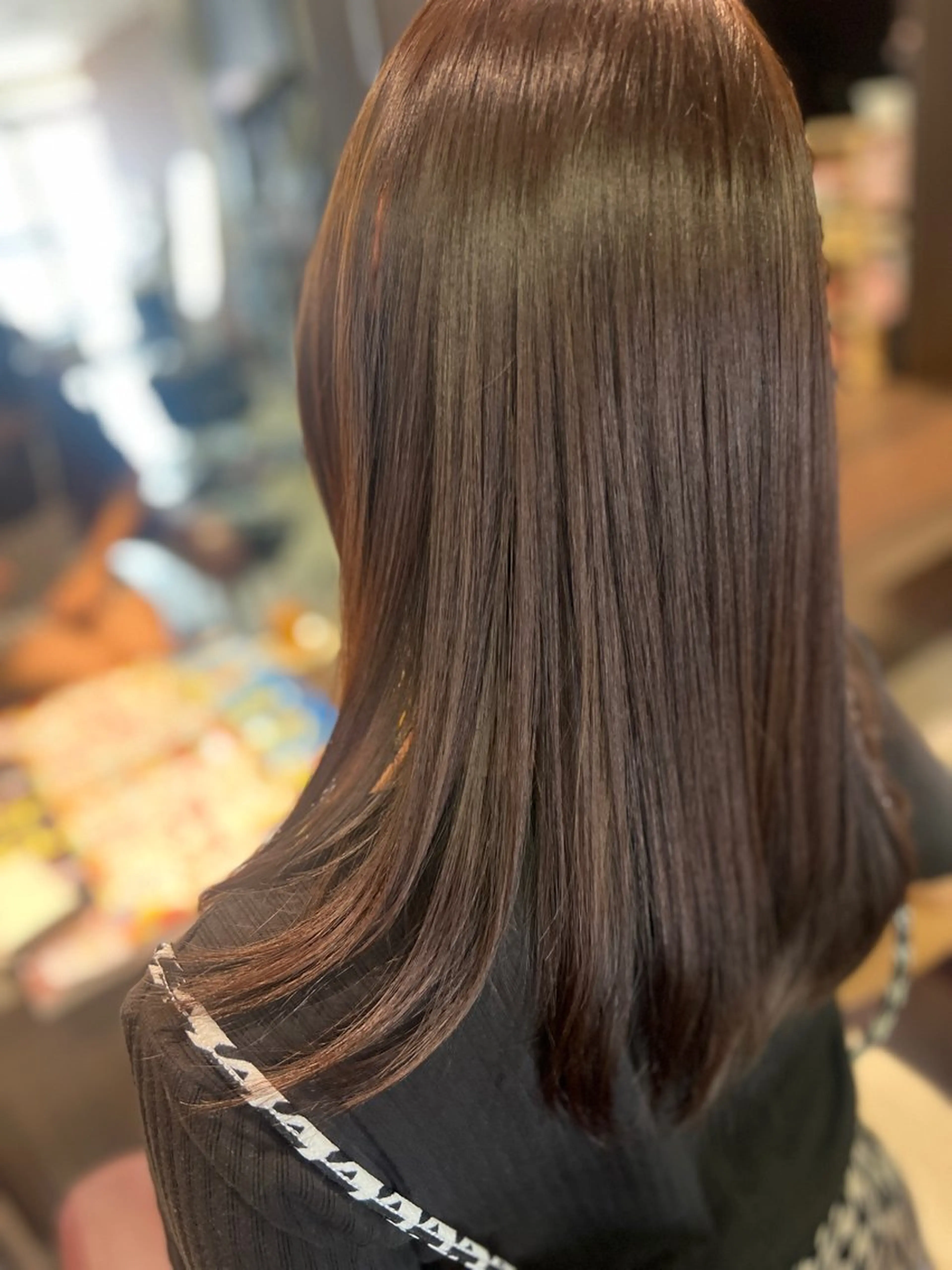 ロング 【南草津】髪質改善 ヘナカラー＆縮毛矯正のヘアスタイル