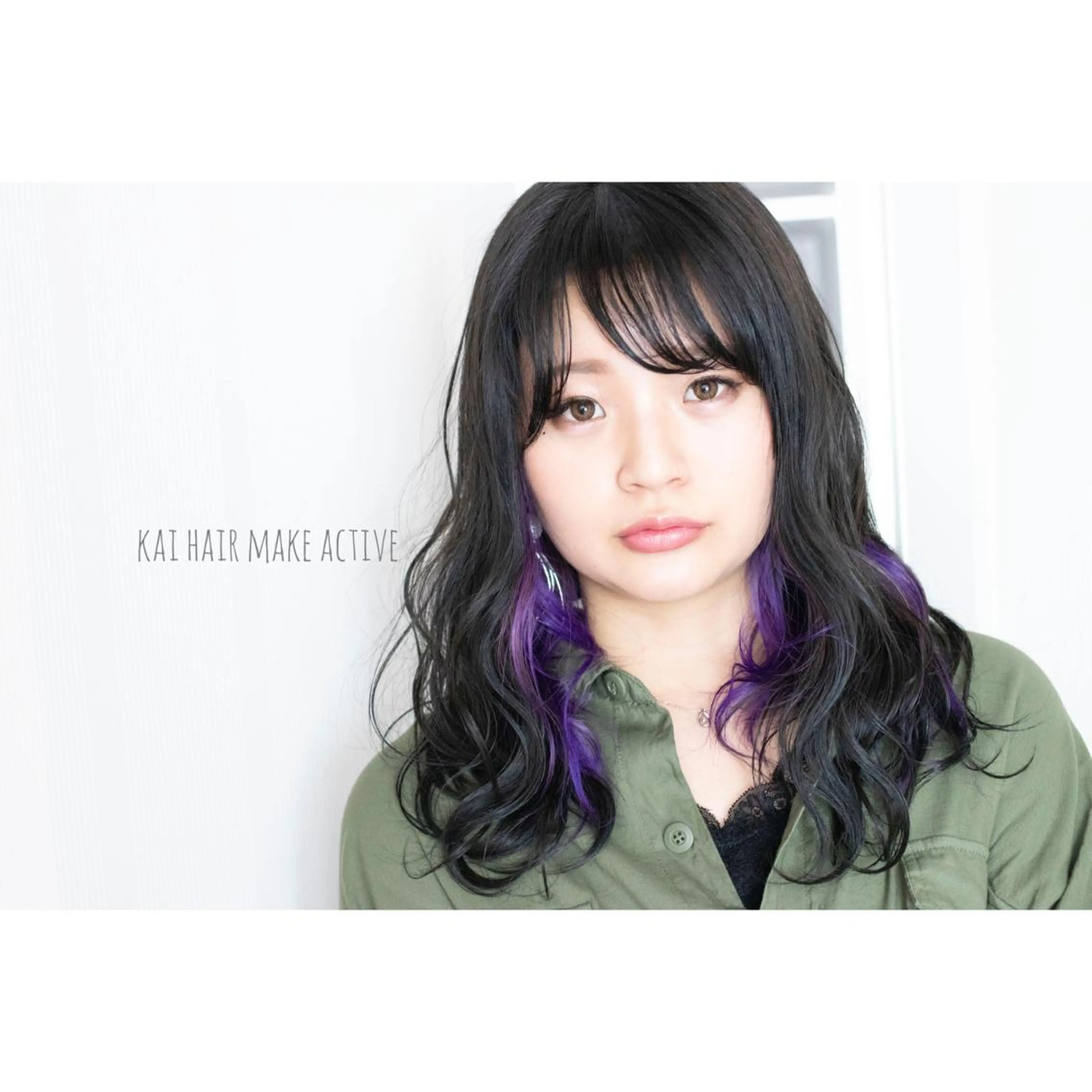 セミロング カラー ヘアアレンジ インナーカラー ヘアカラー トリートメント 坂東 秀幸のヘアスタイル