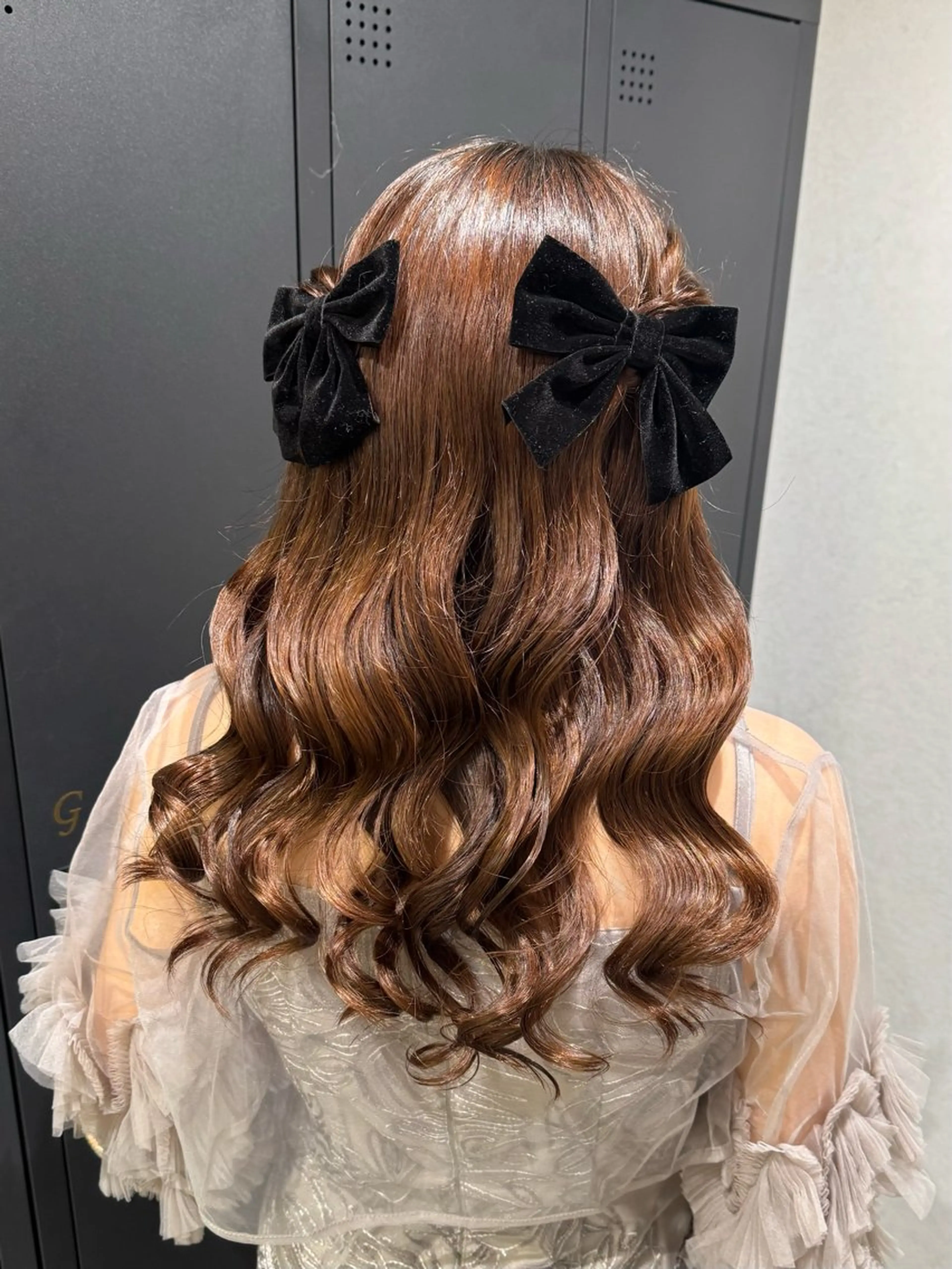ヘアアレンジ ヘアセット 美髪縮毛矯正/暖色 カラー/エクステのヘアスタイル