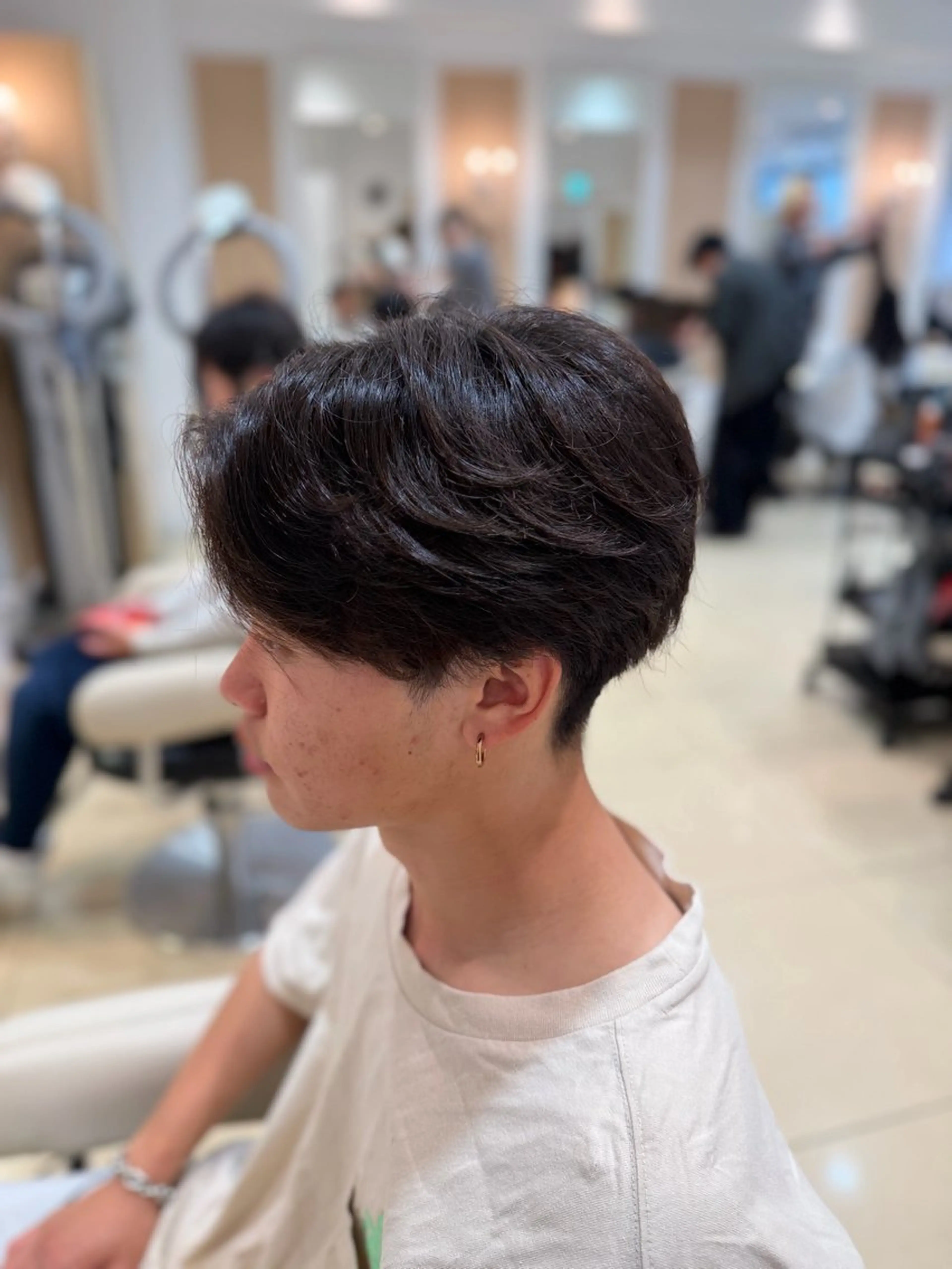 メンズ センターパート フェザーパーマ メンズパーマ カット パーマ ☆Ash中目黒 浦野遥☆*。のヘアスタイル