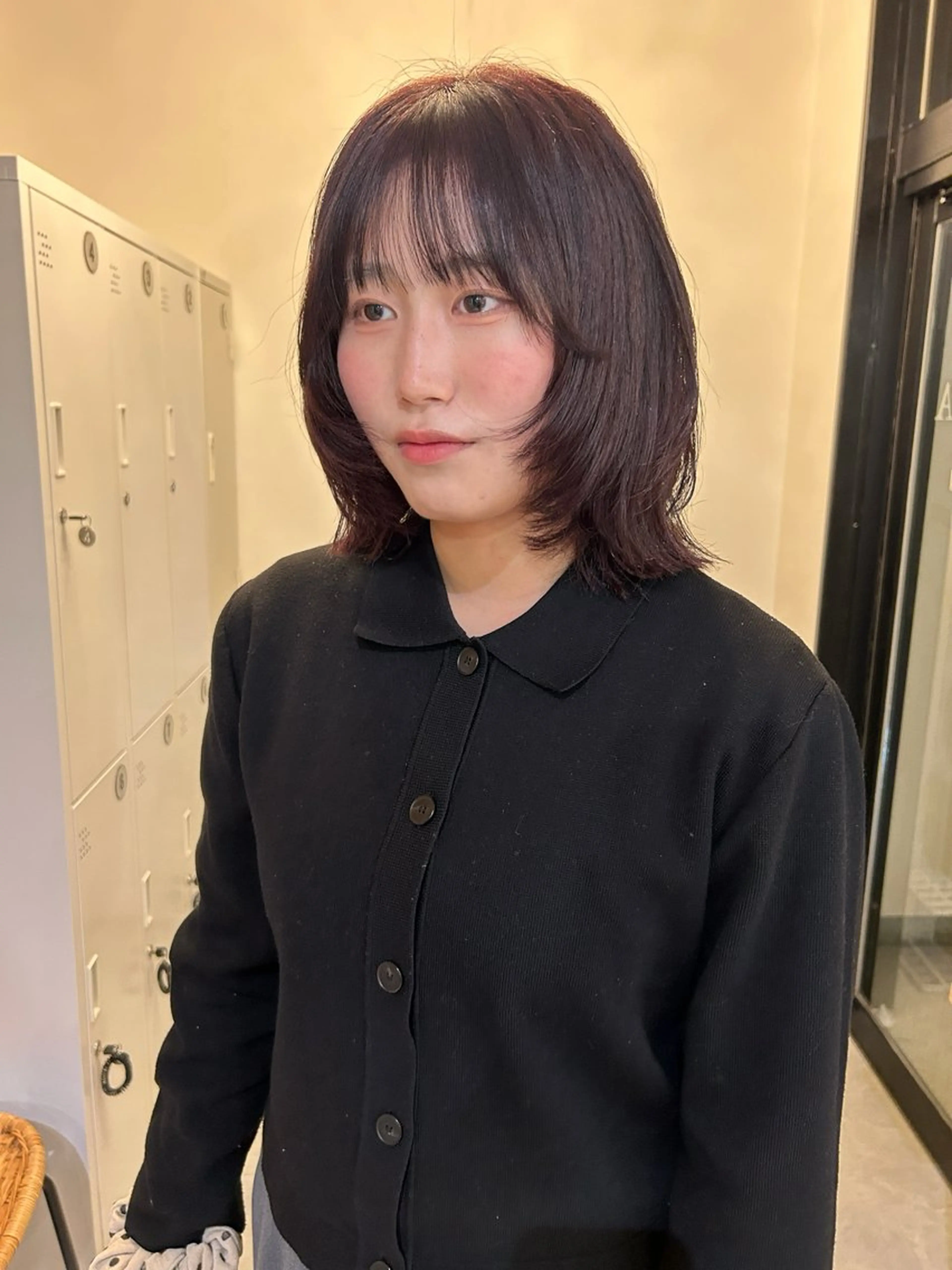 ミディアム カラー ボブ レイヤーカット カット ヘアカラー CARICIA 白木 由里加/新栄のヘアスタイル